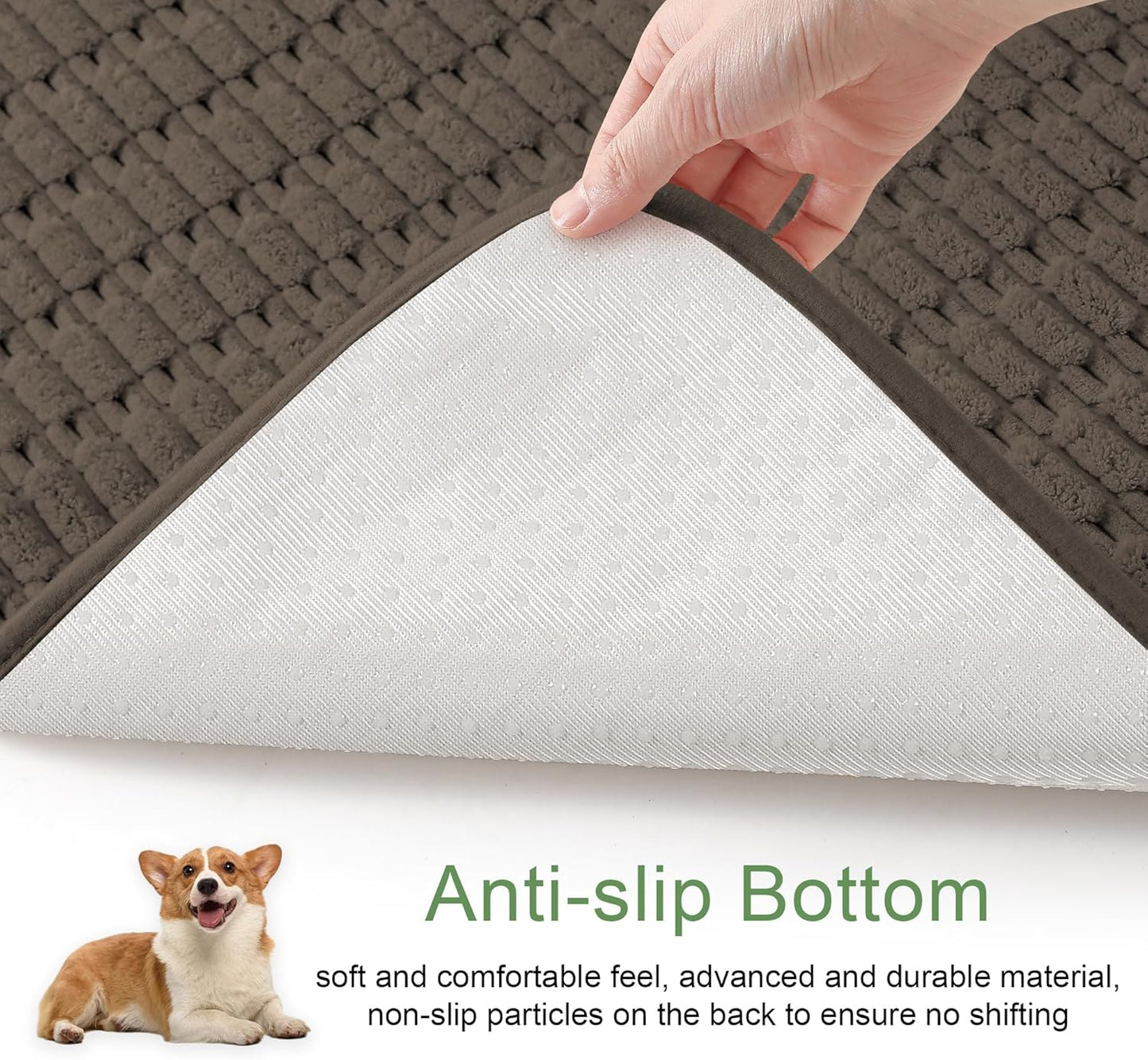 Washable Pee Pads for Dogs, 2 Pack Reusable Puppy Pads Dog Pads, Non-Slip Dog Pee Pads, Leakproof Pet Pee Pads Wee Wee Pads for Dogs. (Coffee, 30"x34"(Pack of 2))