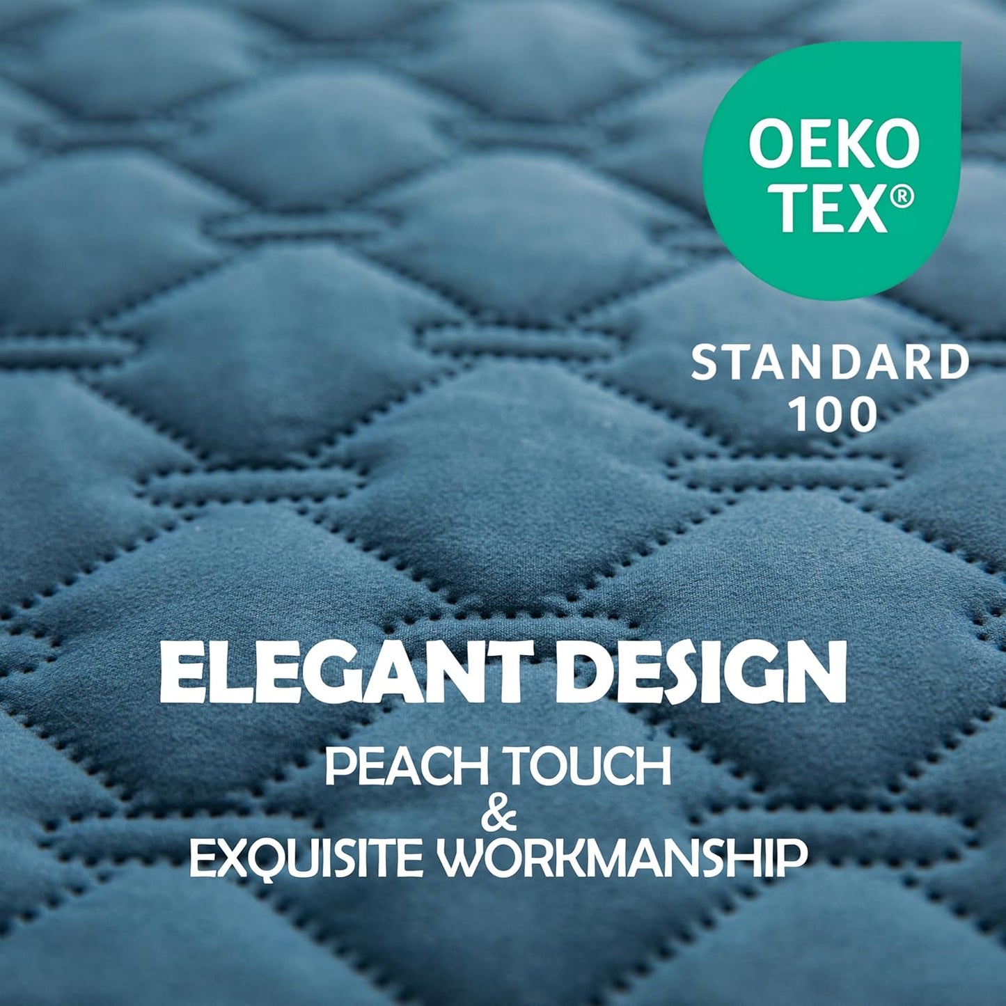 gogobunny 100% Double-Sided Waterproof Dog Bed Cover Pet Blanket Sofa Couch Furniture Protector for Puppy Large Dog Cat, Reversible (52x82 Inch (Pack of 1), Dark Blue/Light Blue)