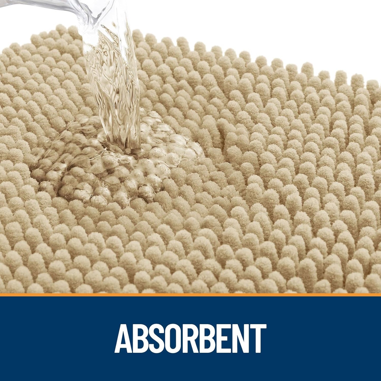 OLANLY Dog Door Mat for Muddy Paws 40x24, Absorbs Moisture and Dirt, Absorbent Non-Slip Washable Doormat, Quick Dry Chenille Mud Mat for Dogs, Entry Indoor Entryway Carpet for Inside Floor, Beige