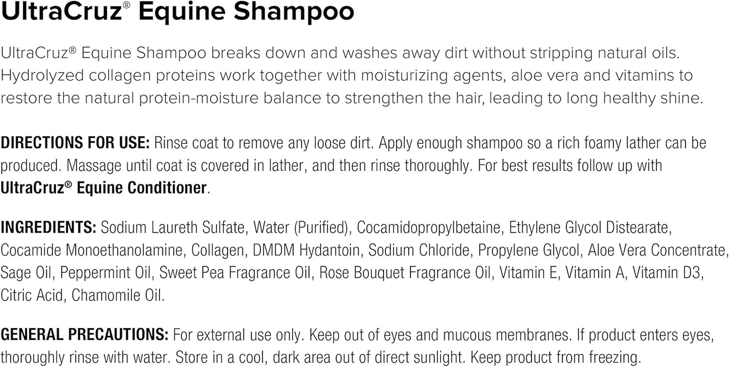 UltraCruz Equine Horse Shampoo, Conditioner and Fly & Tick Spray Bundle, 32 oz Each