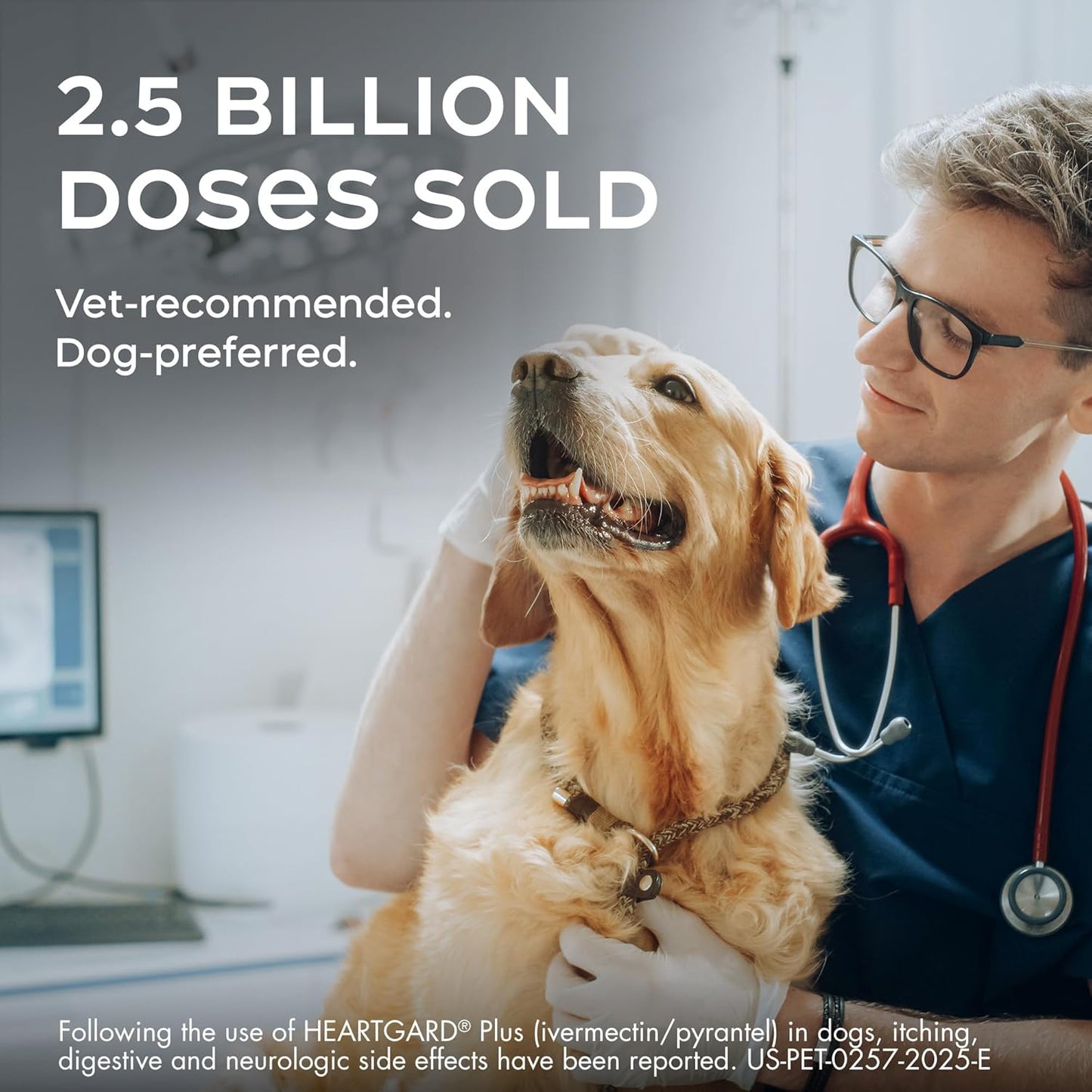 HEARTGARD® Plus (ivermectin/pyrantel) Real-Beef Chewables for Dogs 51 -100 lbs (Brown Box) 1 Month Supply of Chews (Heartworm Disease Preventive)