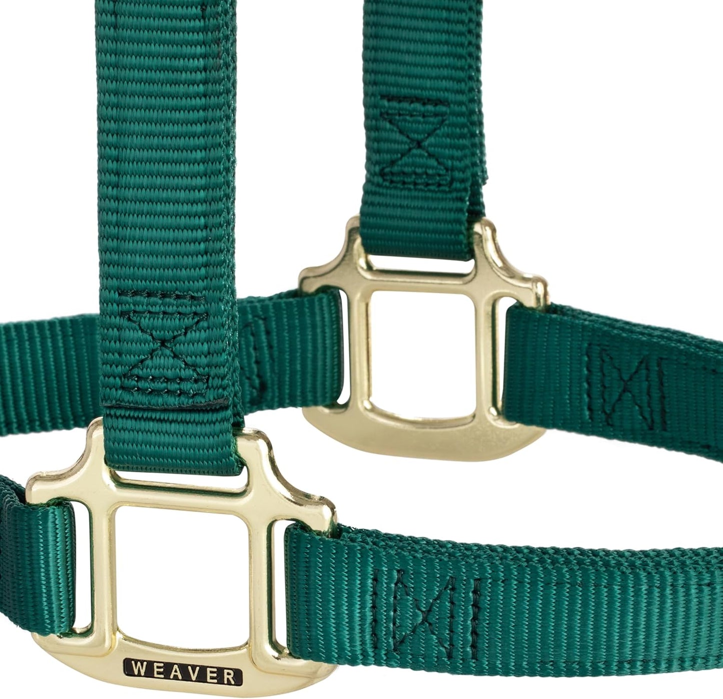 Weaver Equine Nylon Horse Halter, Triple-Ply Cheek Design, Original Non Adjustable Halters for Horses, Equine Tack,Average Size, Black