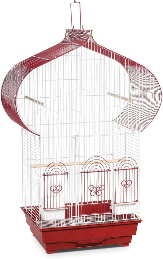 Prevue Hendryx SP1620-1 Casbah Cage, Berry and White, 1/2"