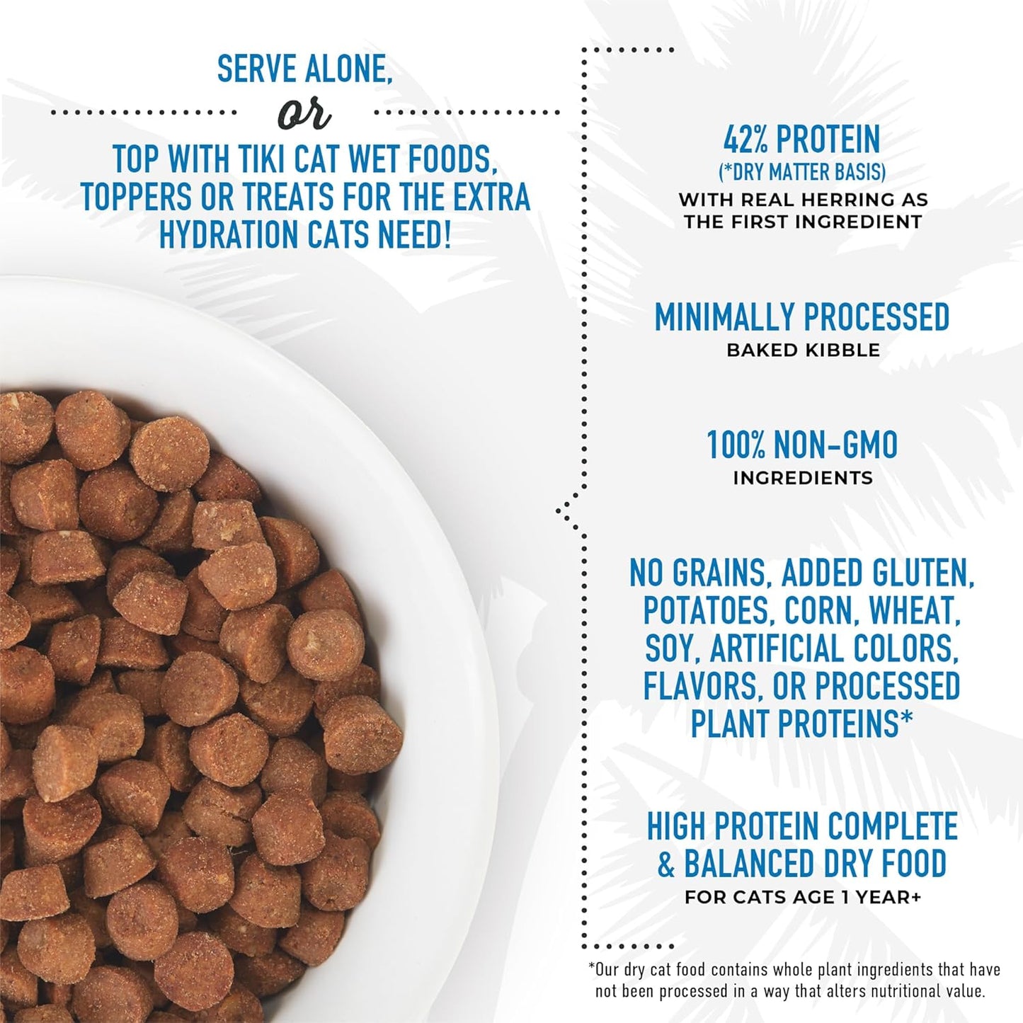 Tiki Cat Born Carnivore High Protein Dry Cat Food, Herring & Salmon Meal, 5.6 lbs. Bag