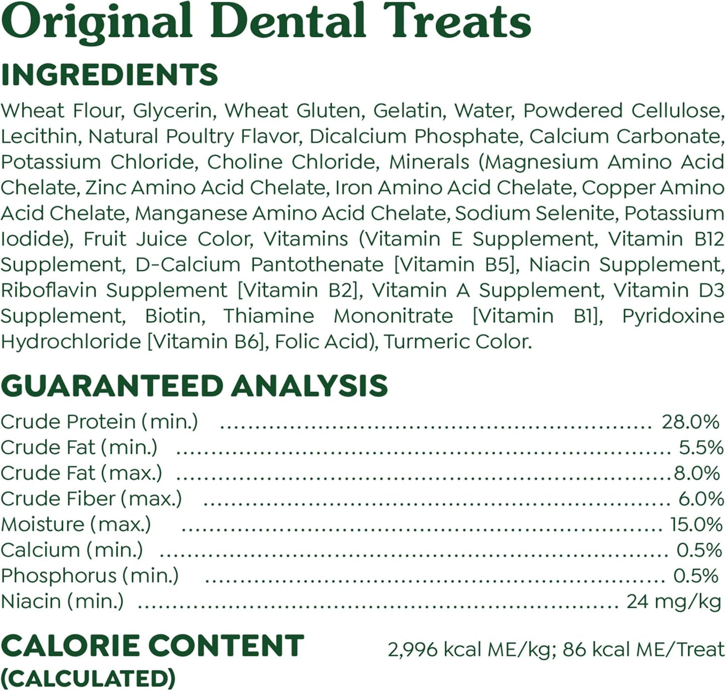 Greenies Original Regular Dental Dog Treats, 12 oz. Pack (12 Treats)