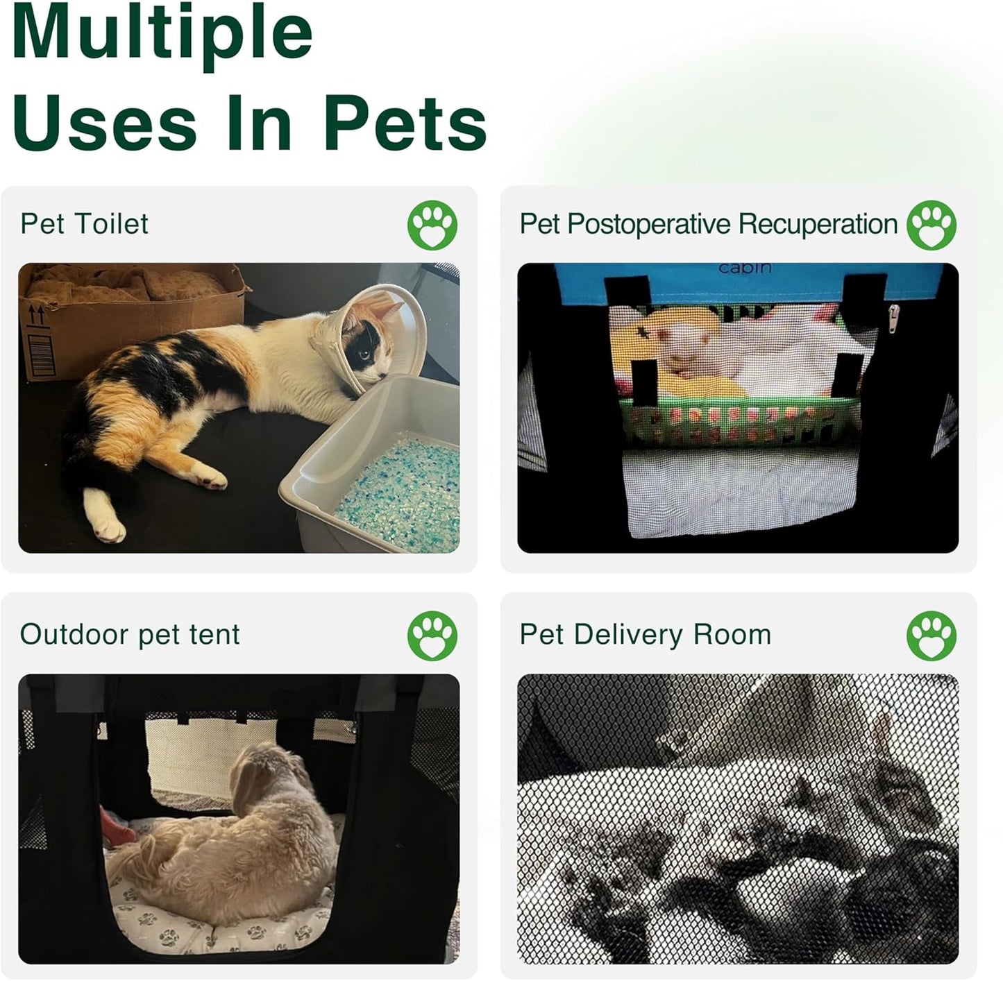 Love's cabin Pet Puppy Dog Playpen, Small Dog Tent Crates Cage Indoor/Outdoor, Portable Exercise Playpen for Cat, Foldable Pop Up Dog Kennel Playpen with Carring Case (S, Brown)