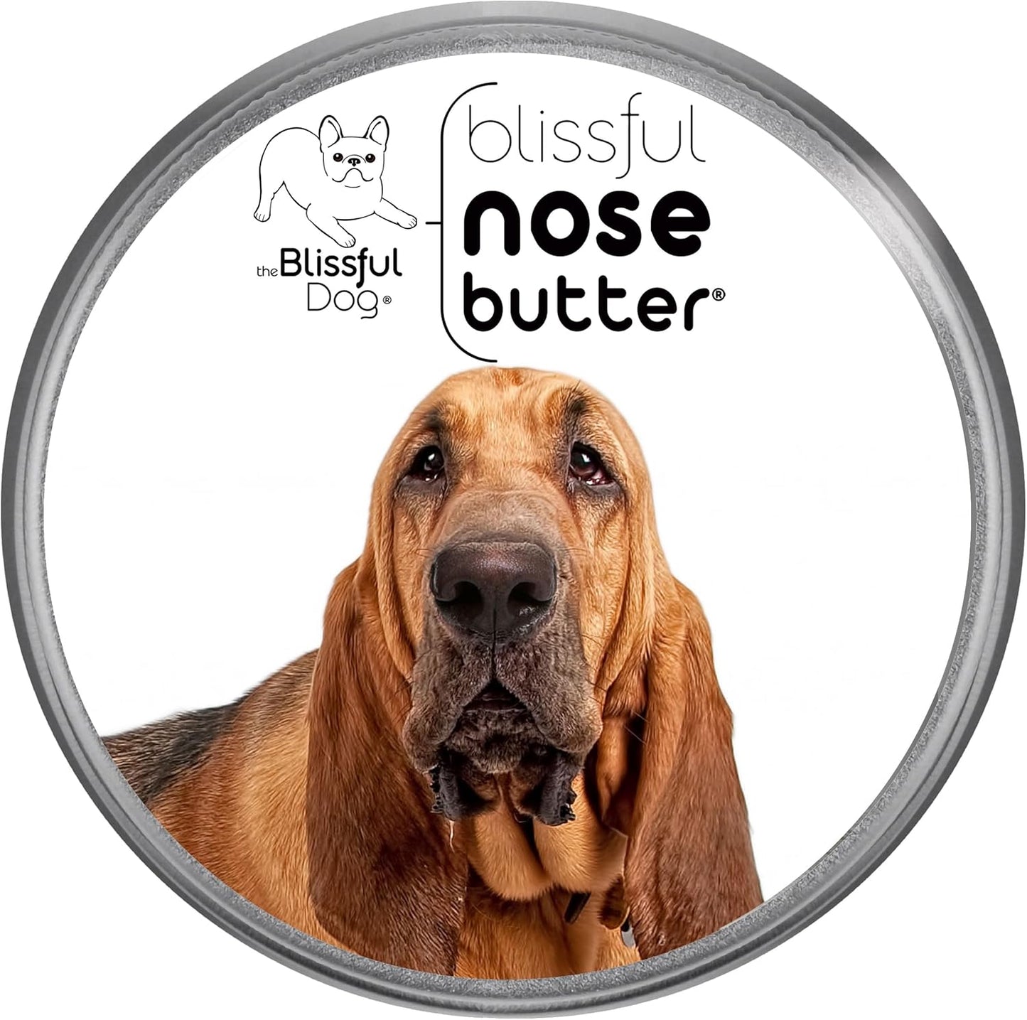The Blissful Dog Bloodhound Nose Butter for Dry, Cracked Skin, Lick-Safe Dog Nose Balm with Moisturizing Shea Butter, Almond, Olive, and Essential Oils, Pet Supplies, Uncented, 1 oz.