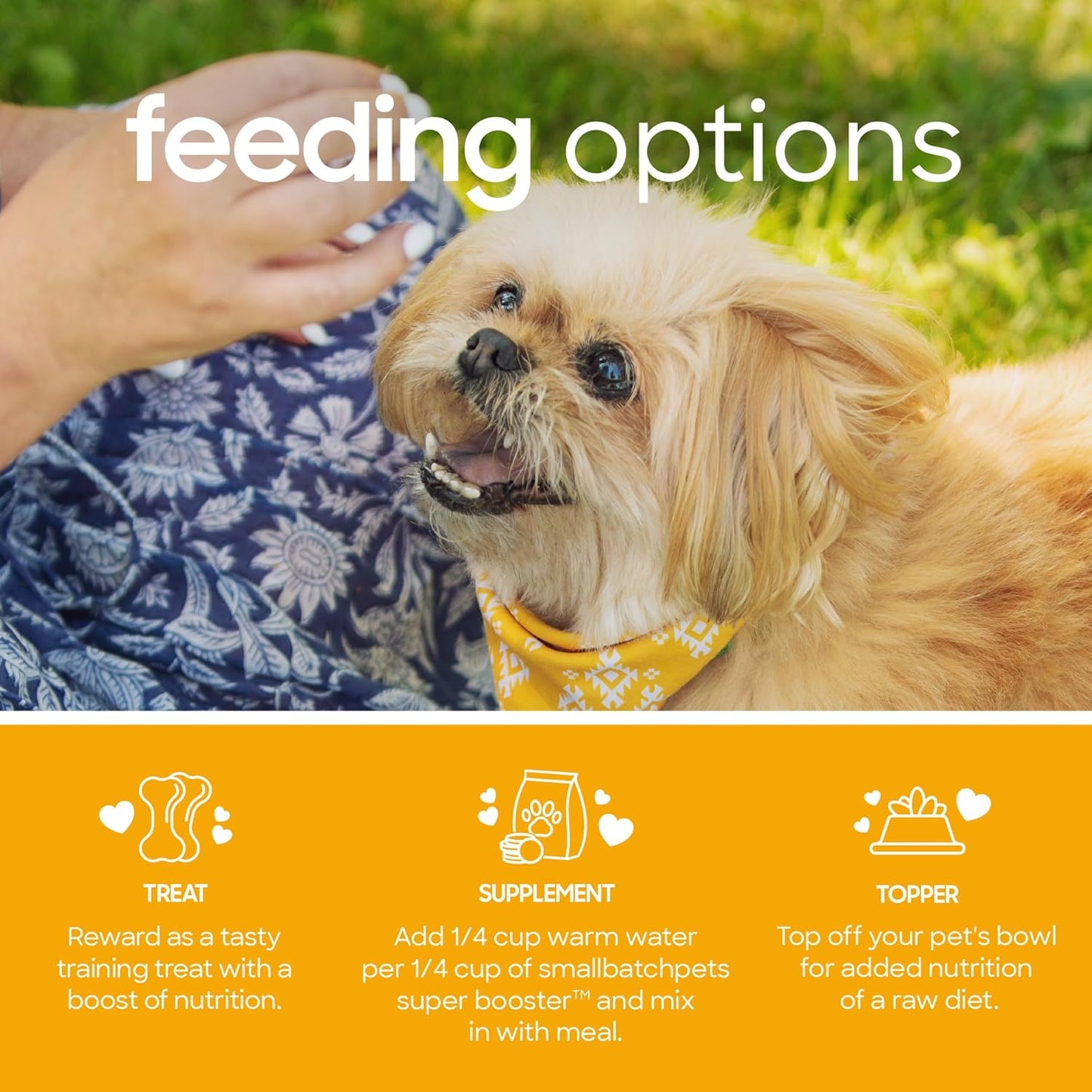 smallbatch Freeze Dried Dog Treats, Superfood Food Topper Pork Bites for Dogs & Cats, Probiotics, Organic Ingredients, High Protein, Grain Free Healthy Treat & Food Topper, Made in The USA, 7 oz Bag