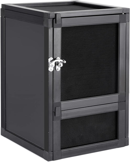 8" x 8" x 12" Reptile Terrarium 5-Pack, Small Hatching Cage with Screen & Acrylic Doors, Ventilated Habitat for Lizards, Frogs, Easy Assembly