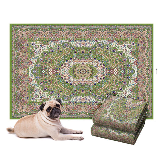 LOVEWAG Washable Dog Pee Pads, 24" x 16", Waterproof, Non-Slip, Super Absorbent, Reusable Machine-Washable, 2-Pack (Peacock Garden)
