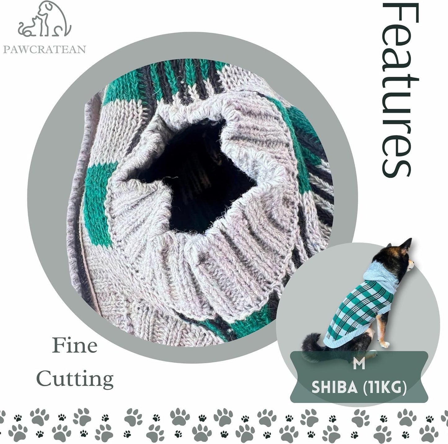 Cute Sweater for Dogs and Cats Soft Flannel Pet Outfit Warm and Cozy Animal Hoodie Small to Large Pet Clothes for Halloween Parties and Everyday Wear (Small, Green Checkered with Hat)