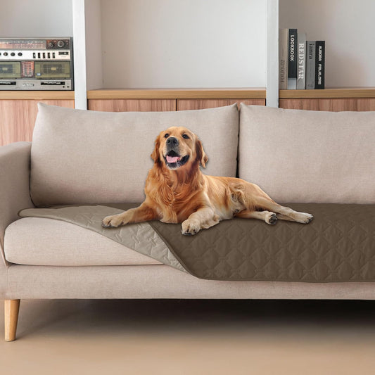 gogobunny 100% Double Sided Waterproof Dog Blanket Soft Pet Bed Cover Reversible Protect Furniture Couch Sofa Car for Puppy Cat Kids (Dark Walnut/Light Walnut, 30x80 Inch (Pack of 1))