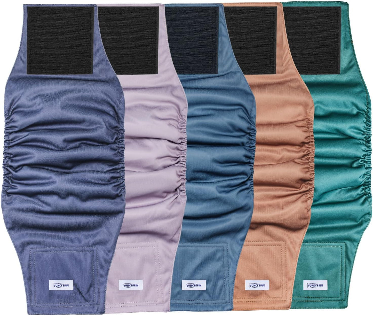 Reusable Dog Diapers Male, Premium Washable Belly Bands for Male Dogs Extra Large, Pack of 5, High Absorbing Male Dog Wraps for Doggie & Puppy in Incontinence or Excitable Urination and Training(XL)