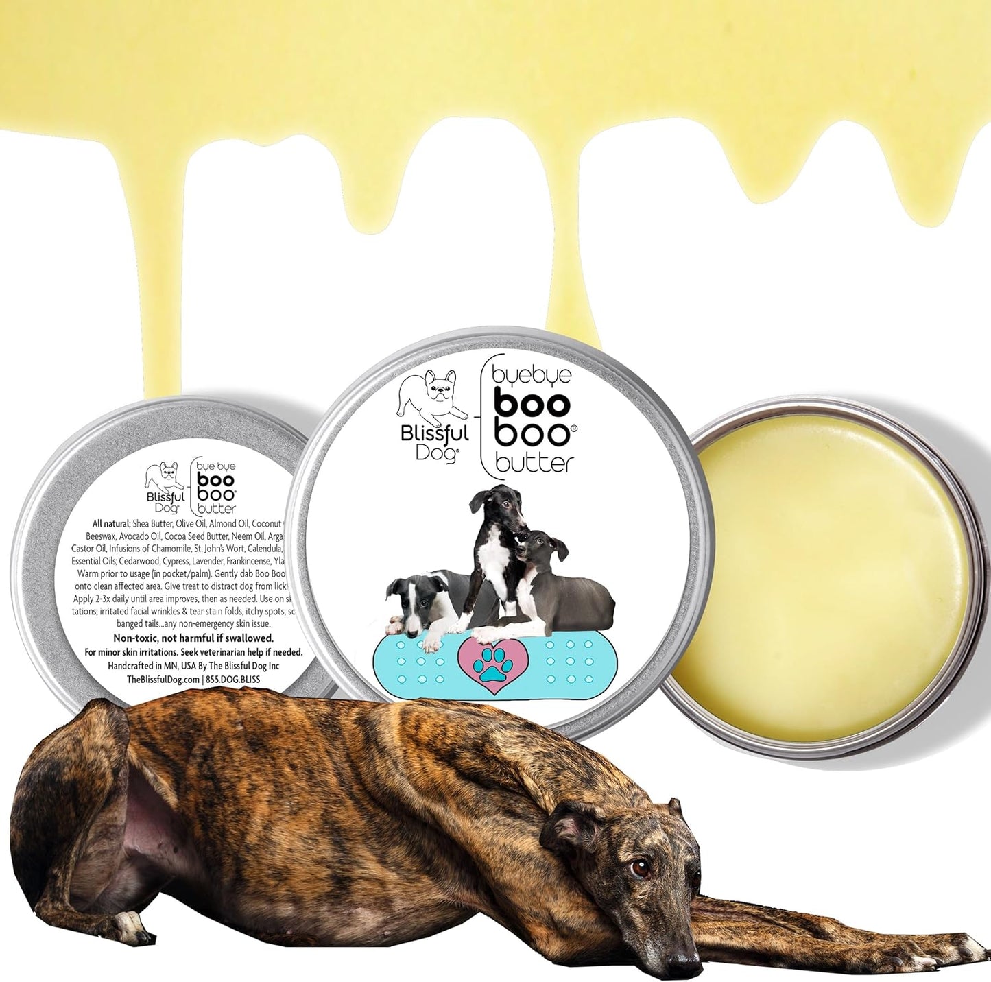 The Blissful Dog Greyhound Boo Boo Butter, 4-Ounce