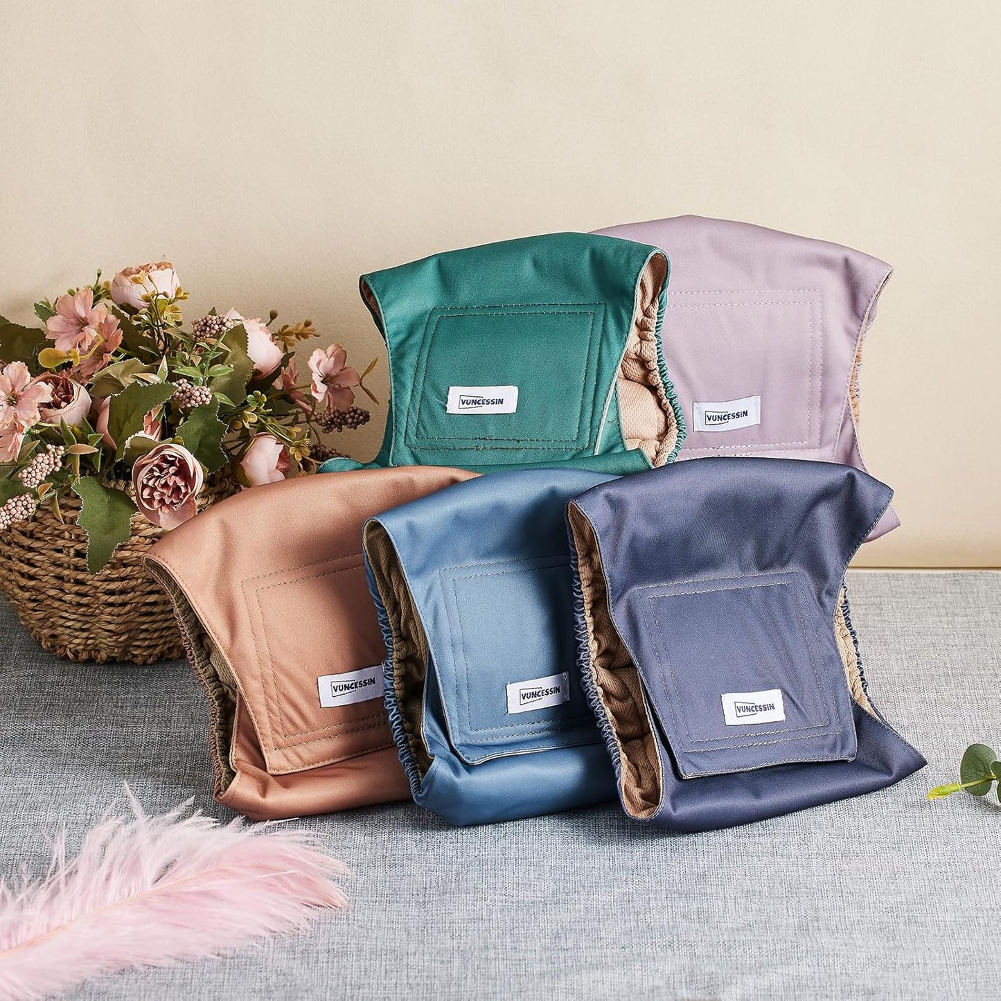 Reusable Dog Diapers Male, Premium Washable Belly Bands for Male Dogs Extra Large, Pack of 5, High Absorbing Male Dog Wraps for Doggie & Puppy in Incontinence or Excitable Urination and Training(XL)