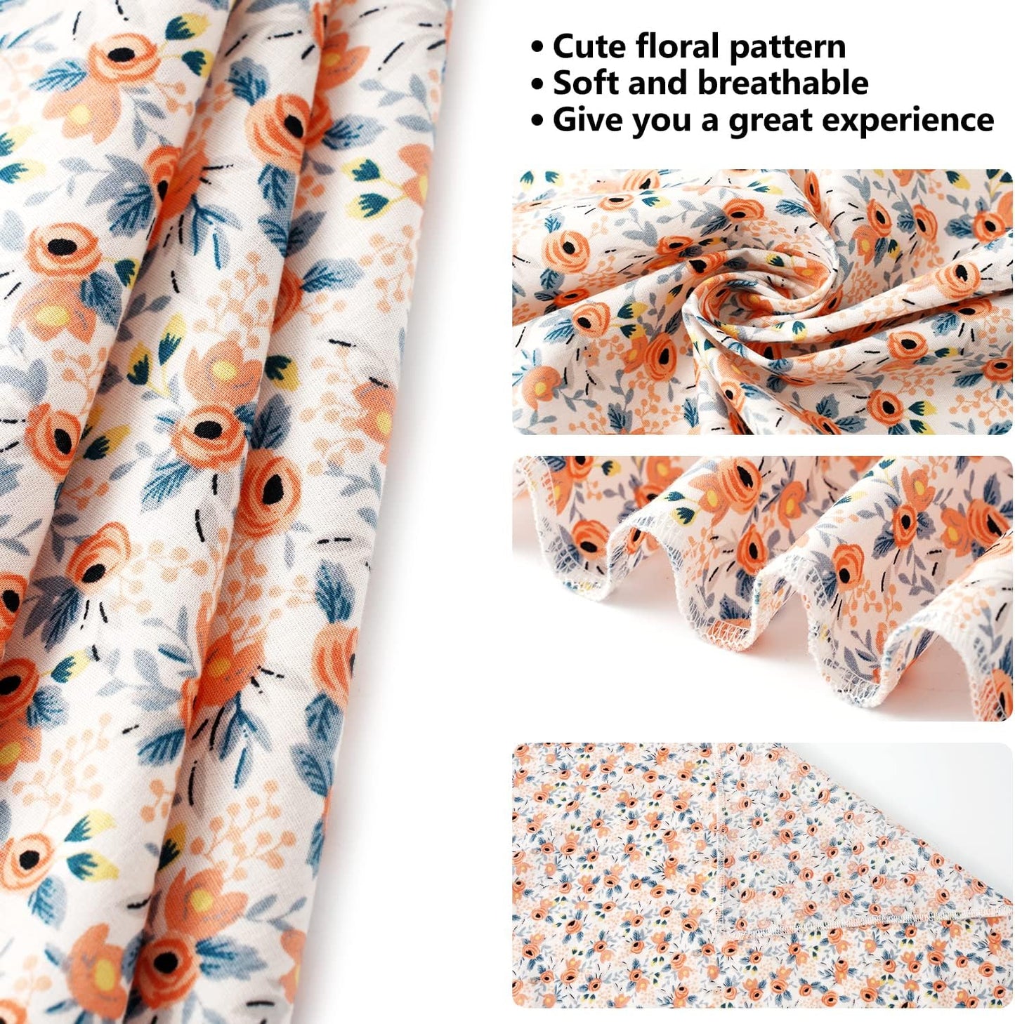 E-Clover Dog Bandanas & Matching Scrunchie Set Cute Flower Dog Scarf Bibs Girl Pet Bandana with Bow Tie for Medium Large Dogs Owner Mom Spring