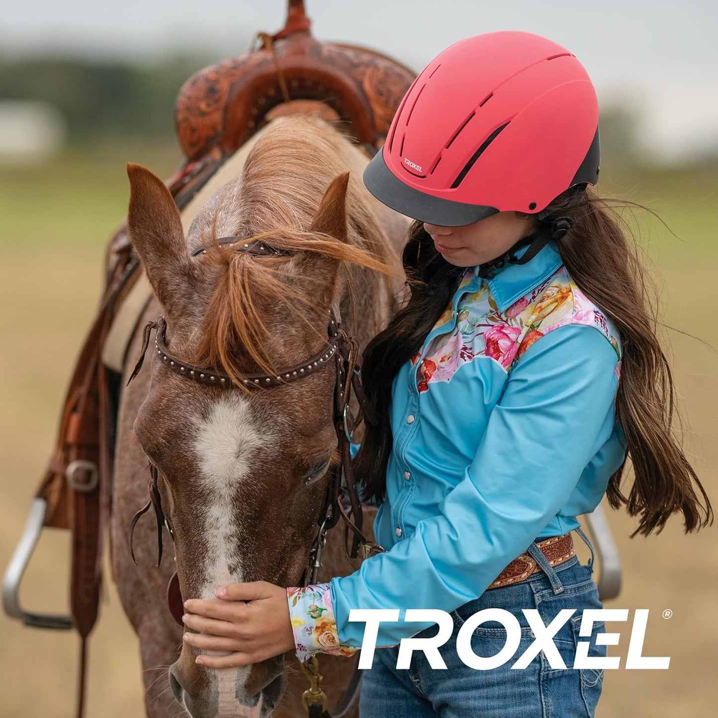 Troxel Spirit MIPS Technology Full Coverage Horse Riding Helmet, Horseback Riding Gear for Equestrians, Extra Small/Youth (6-1/4-6-1/2), Pink Duratec
