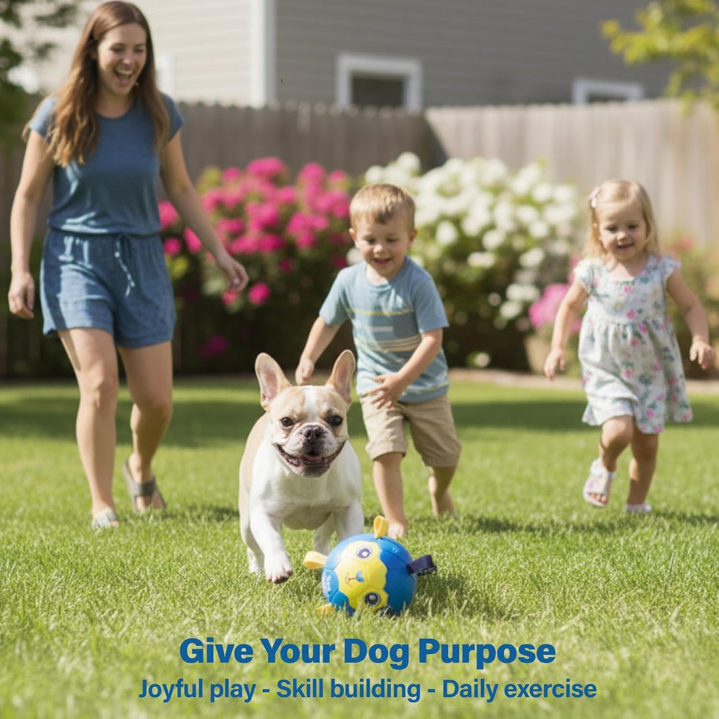 Race&Herd 6" Jolly Soccer Ball for Dogs - Tough Durable Dog Ball Toy with Straps, Pet Bouncy Herding Balls for Dogs, Floating Dog Balls with Tags for Water Fetch (BaaBaaBall, Baby Sheep)