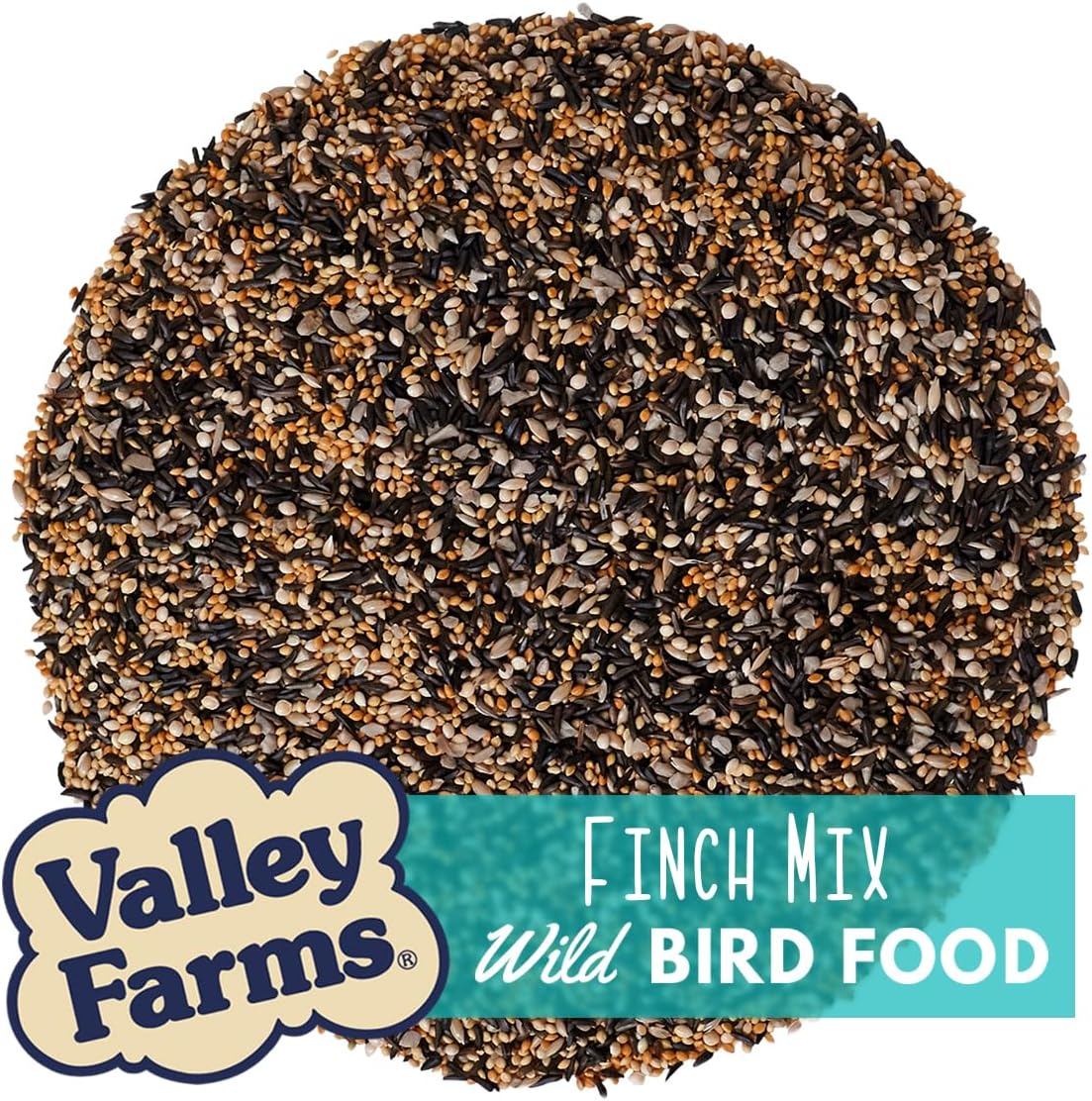 Valley Farms Wild Finch Mix 4 LB 2-Pack (8 LB Total) Wild Bird Food for Outside Feeders, Wild Bird Seed with Millet and Chopped Sunflower Hearts for Birds, Finch Seed for Finch Feeders