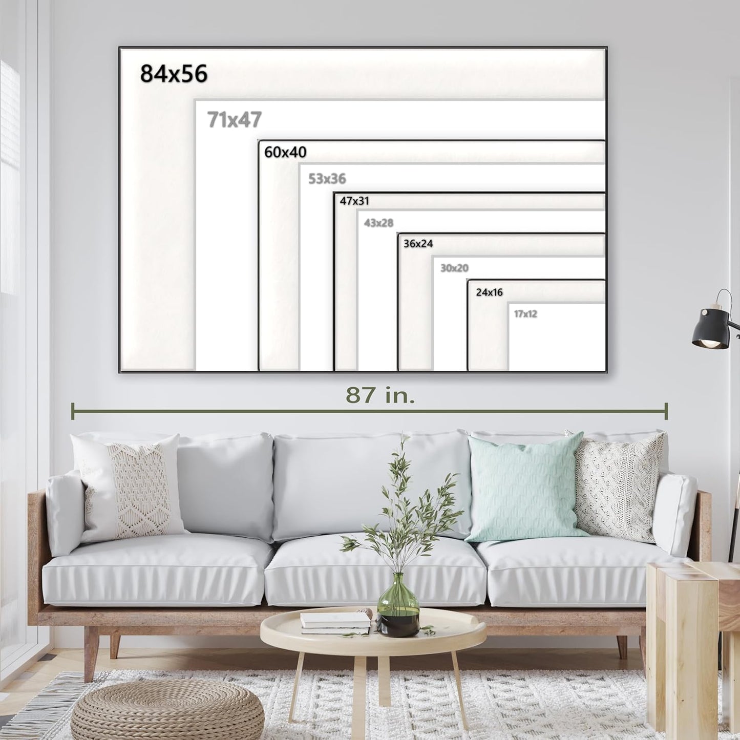 Nature Wall Art Prints - Ocean Forest Mountain Lake Canvas Landscapes - Small to Extra Large Living Room Bedroom Kitchen Bathroom Décor (Foggy Pine Forest, 71x47 Inches - 5 Panels)