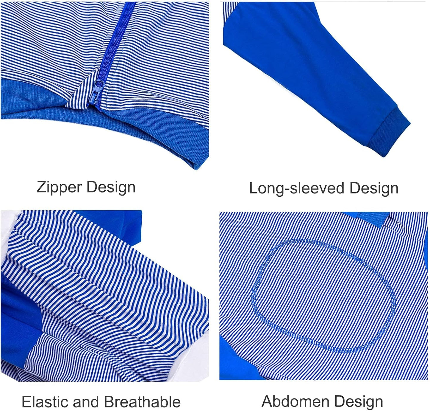 Yeapeeto Dog Onesie Surgery Recovery Suit for Large Medium Bodysuit Dogs Pajamas PJS Full Body for Shedding, Prevent Licking, Wound Protection, Cone Alternative (X-Large, Blue)