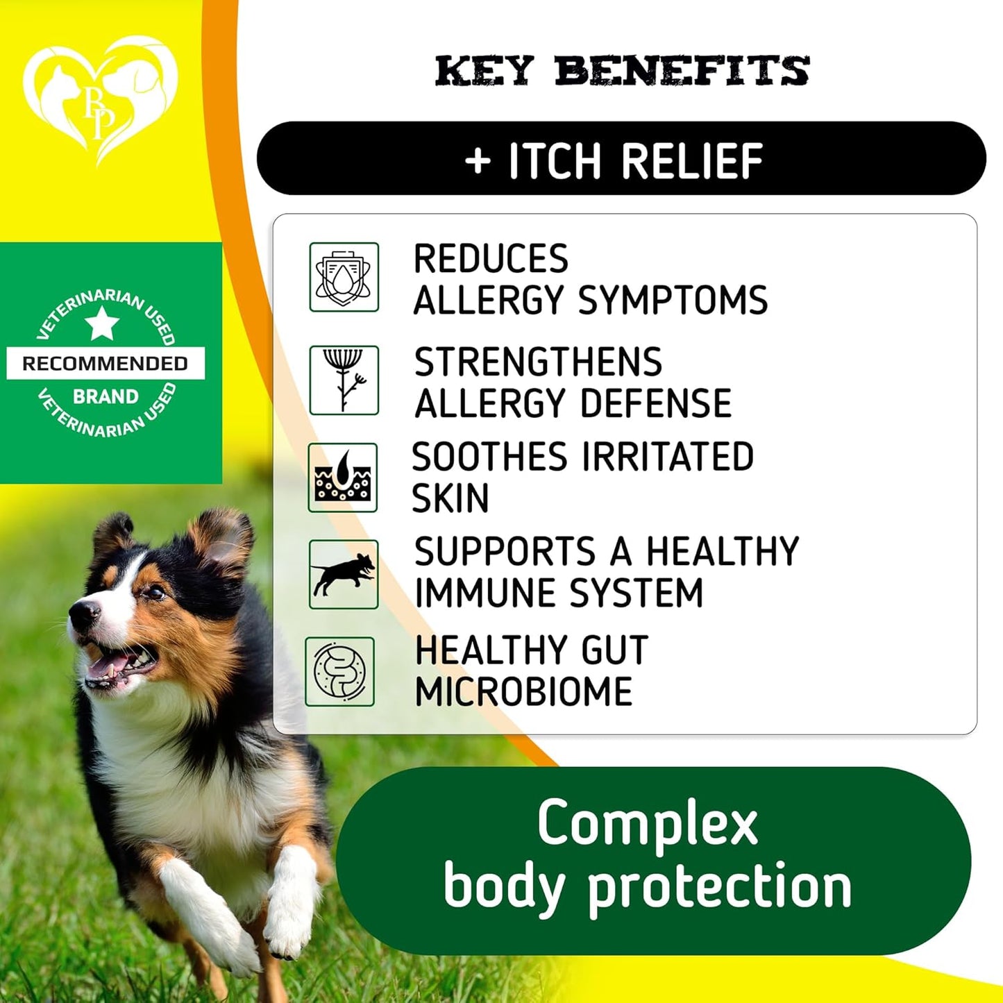 Dog Anti Itch & Allergy Relief Chews - Dry Itchy Skin & Hot Spot Treatment with Probiotic, Omega 3 Oil- Immune Supplement & Seasonal Allergies Medicine for Dogs, Puppy