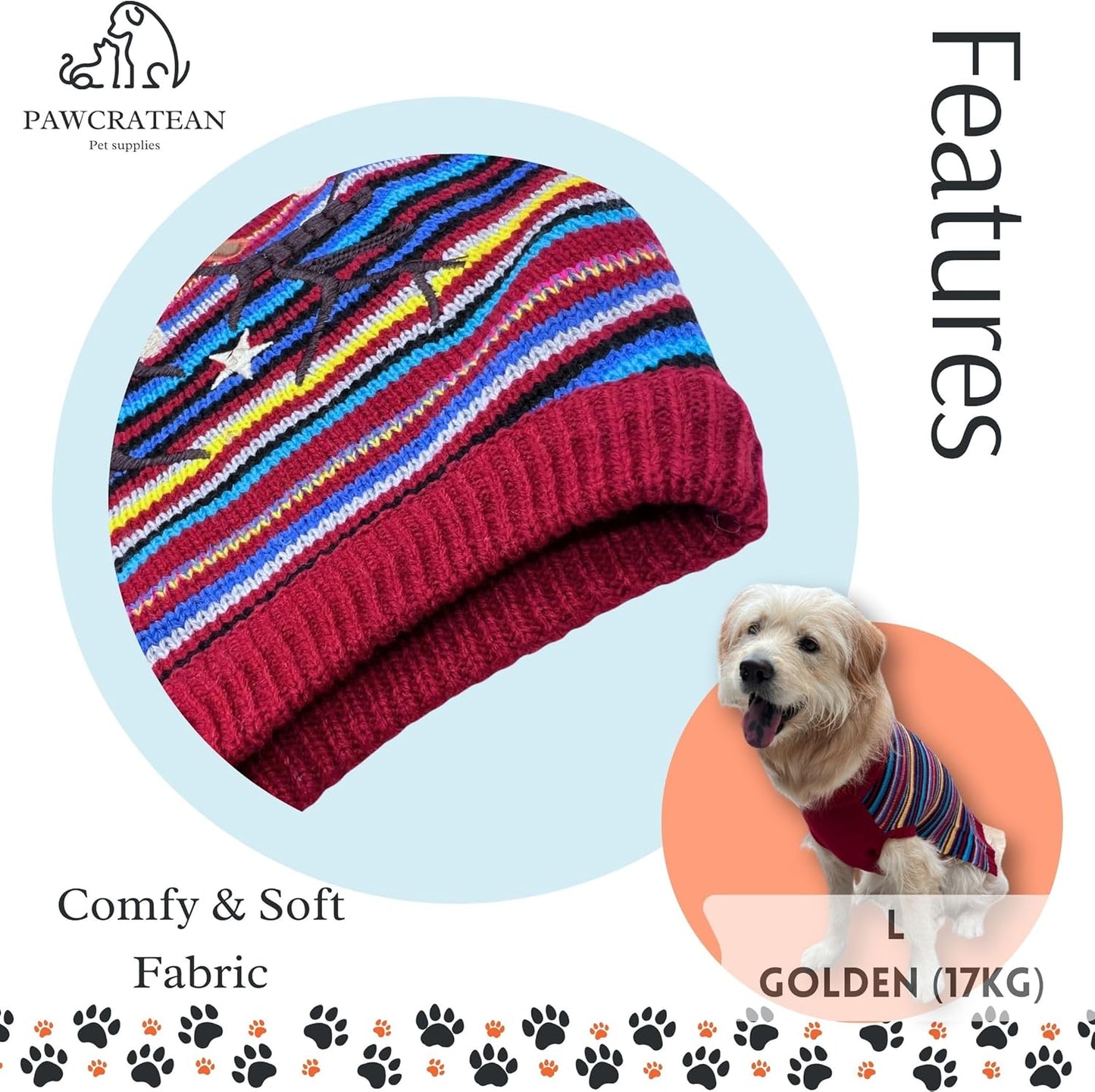 Cute Sweater for Dogs and Cats Soft Flannel Pet Outfit Warm and Cozy Animal Hoodie Small to Large Pet Clothes for Halloween Parties and Everyday Wear (Medium, Colorful Deer)