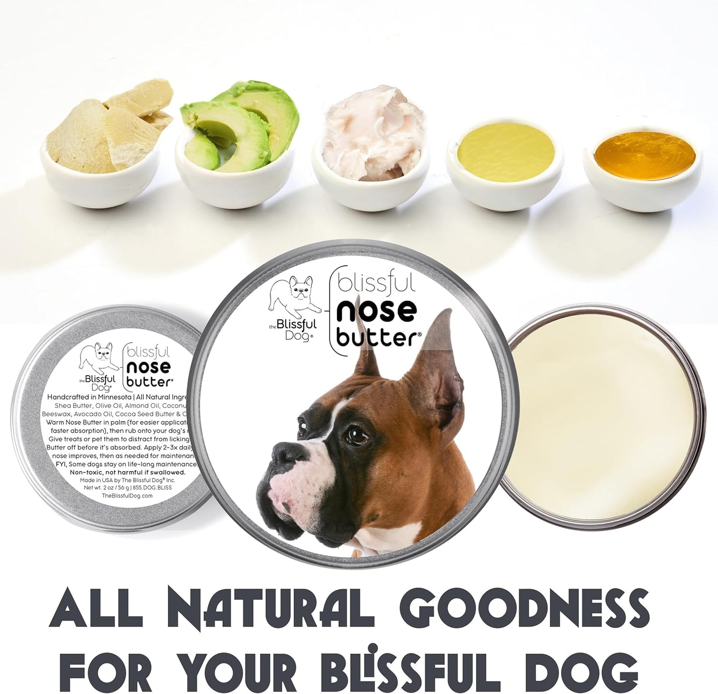 The Blissful Dog Show Ear Boxer Unscented Nose Butter - Dog Nose Butter, 16 Ounce