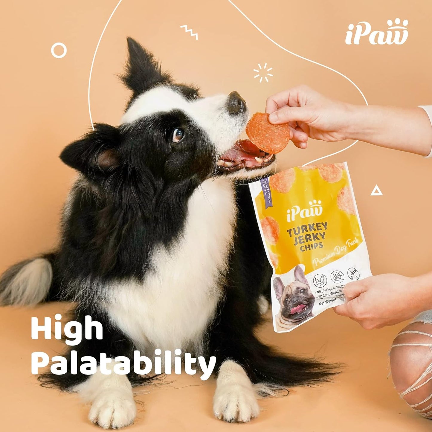 iPaw Turkey Chips Dog Treats for Puppy Training, All Natural Human Grade Dog Treat, US Sourced Raw Material, Hypoallergenic, Easy to Digest (Turkey Chips), 2 Packs