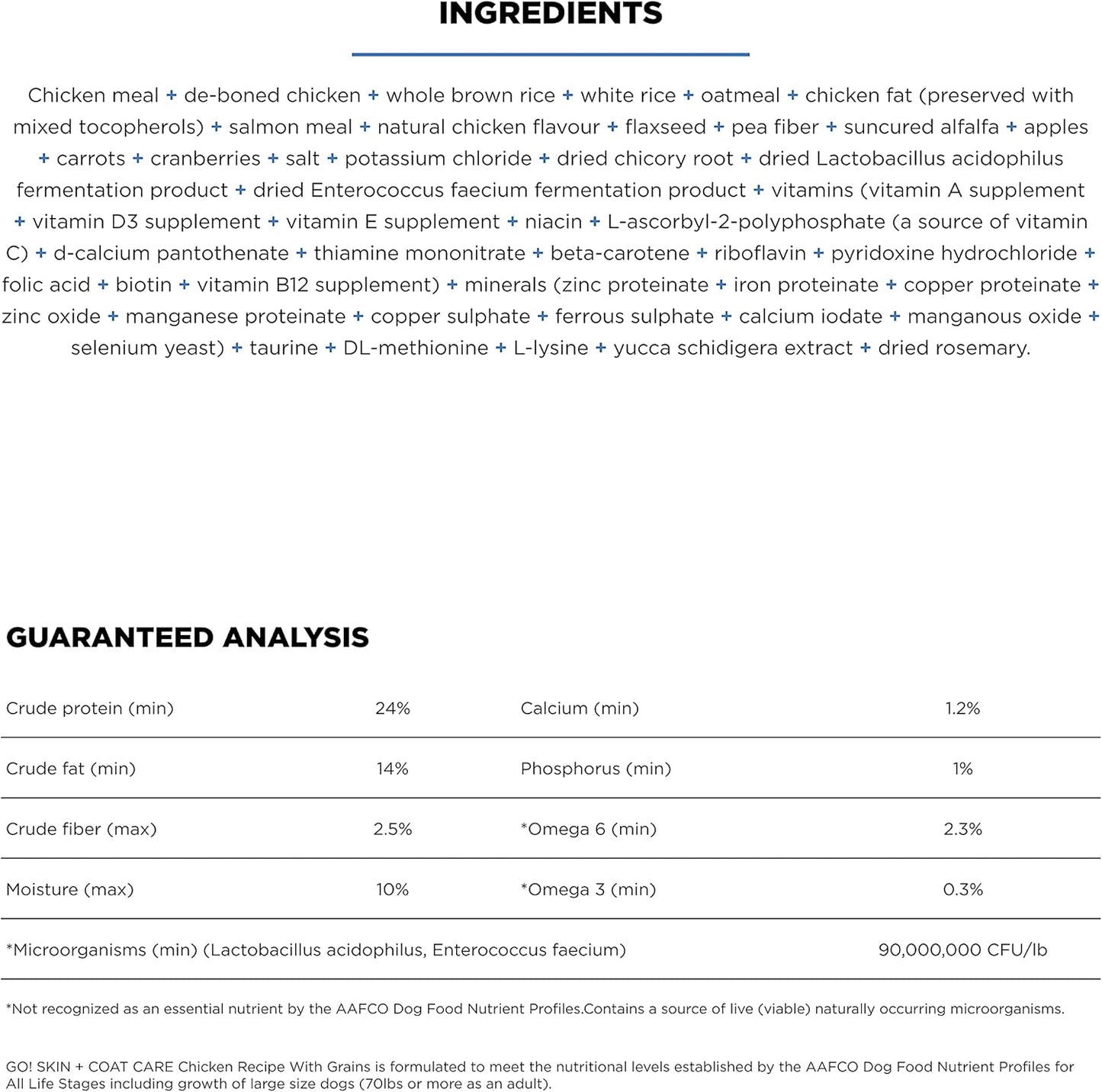 Go! Solutions Skin + Coat Care, Dry Dog Food, Chicken Recipe with Grains, 12 lb Bag