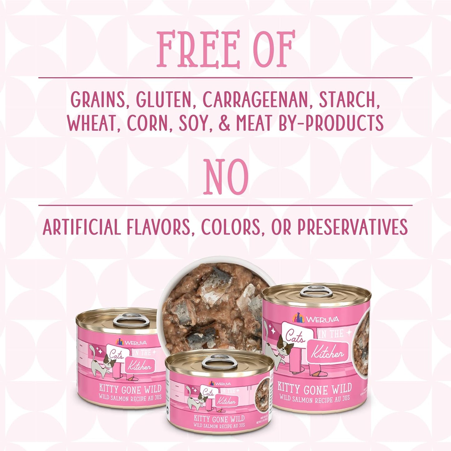 Weruva Cats in The Kitchen, Kitty Gone Wild Wet Cat Food, 10oz Can (Pack of 12)