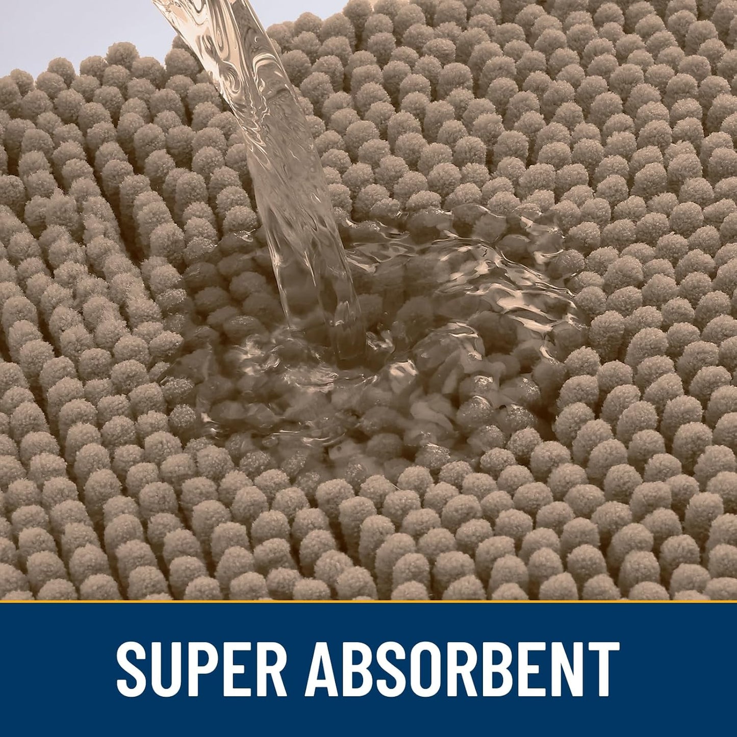 Smiry Dog Door Mat for Muddy Paws 30x20, Absorbs Moisture and Dirt Doormat, Non-Slip Washable Quick Dry Chenille Front Door Mat Indoor Entrance, Entryway Carpet for Inside Floor, Camel