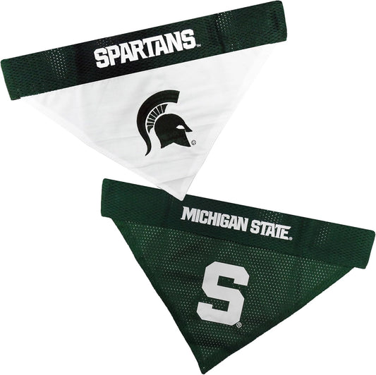 Pets First Collegiate Pet Accessories, Reversible Bandana, Michigan State Spartans Size XX-Large
