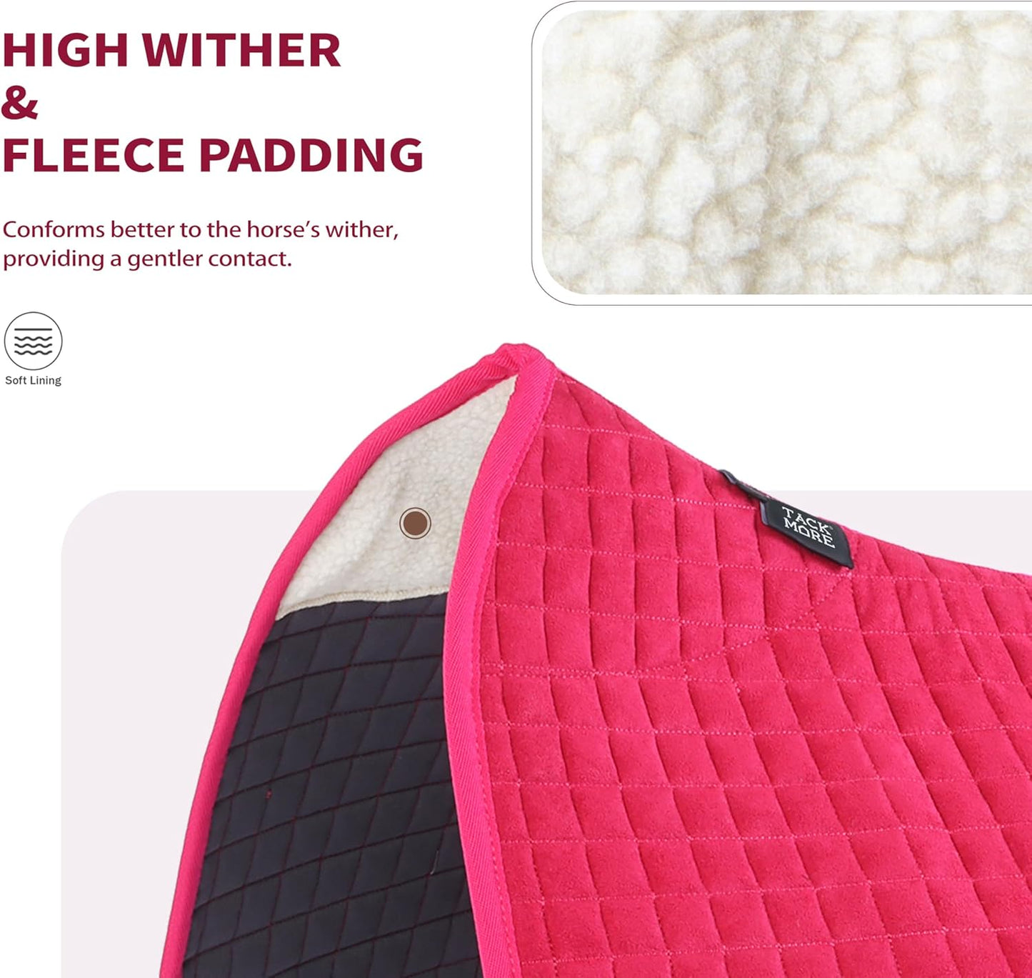 Tackmore Western Saddle Pad Breathable, Shock-Absorbing Saddle Pad