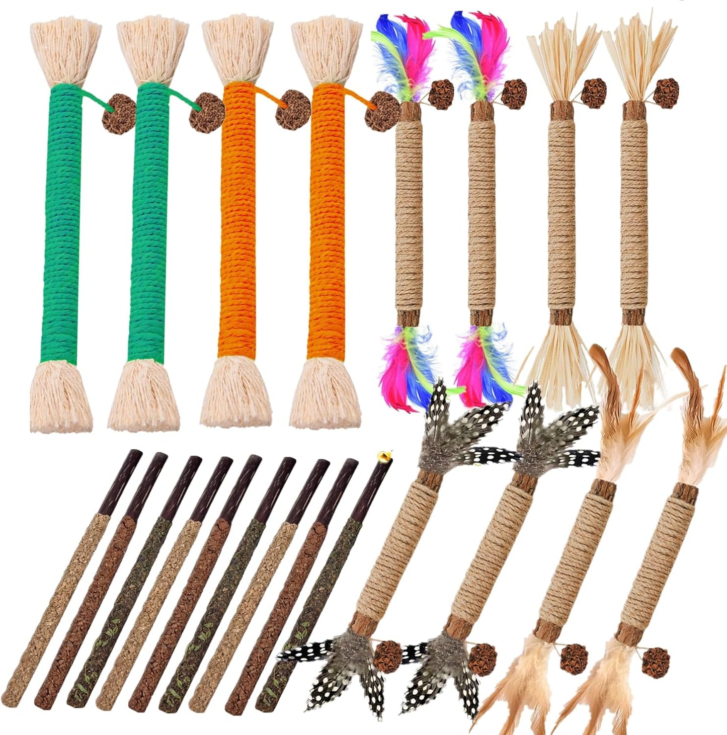 Cat Toys 21Pack Silvervine Chew Stick Kitten Treat Catnip Toy Kitty Natural Stuff Catnip for Cleaning Teeth Indoor Dental Snack Interactive