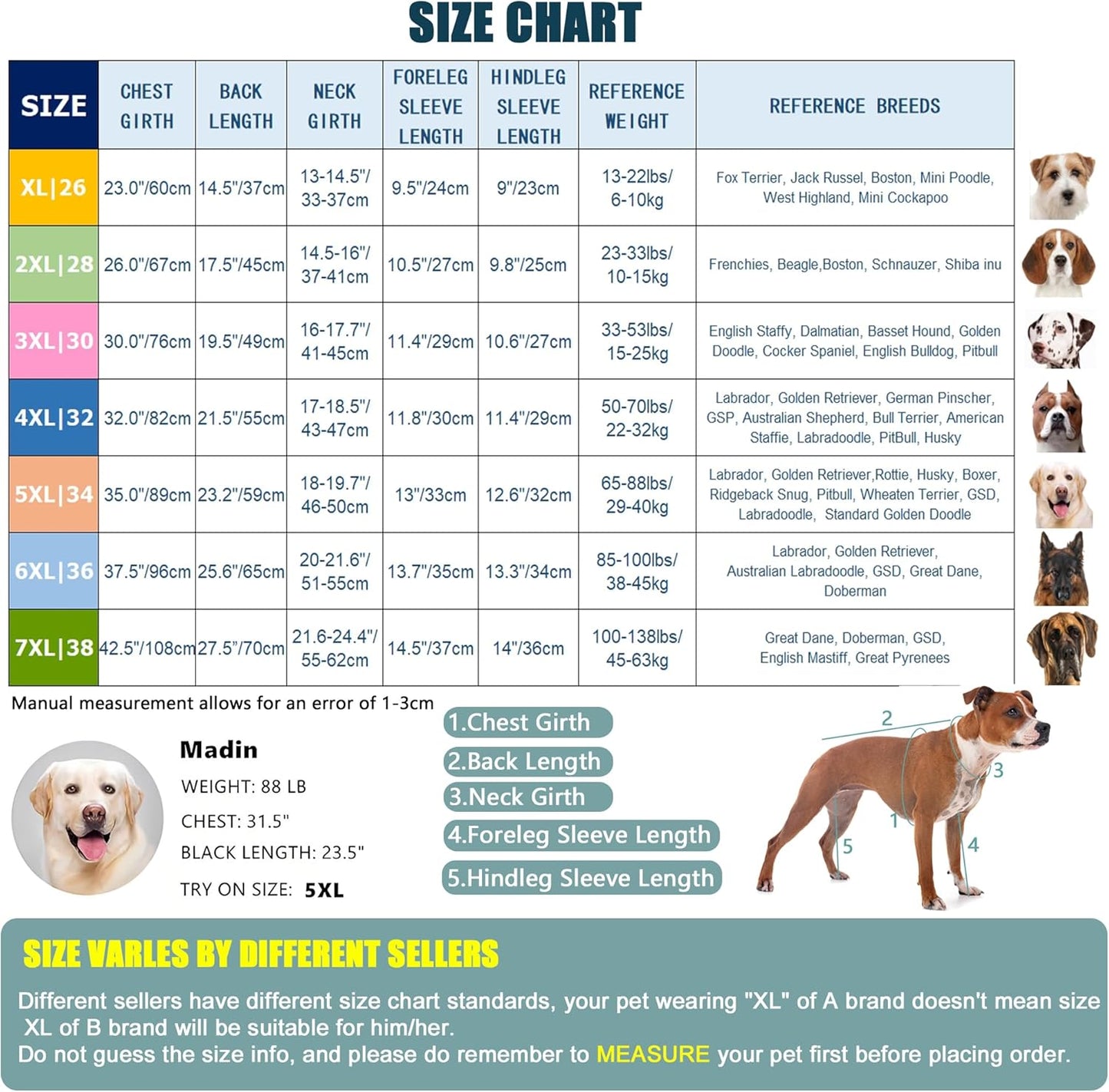 Yeapeeto Dog Onesie Surgery Recovery Suit for Large Medium Bodysuit Dogs Pajamas PJS Full Body for Shedding, Prevent Licking, Wound Protection, Cone Alternative… (Xmas Red, 6X-Large (Pack of 1))