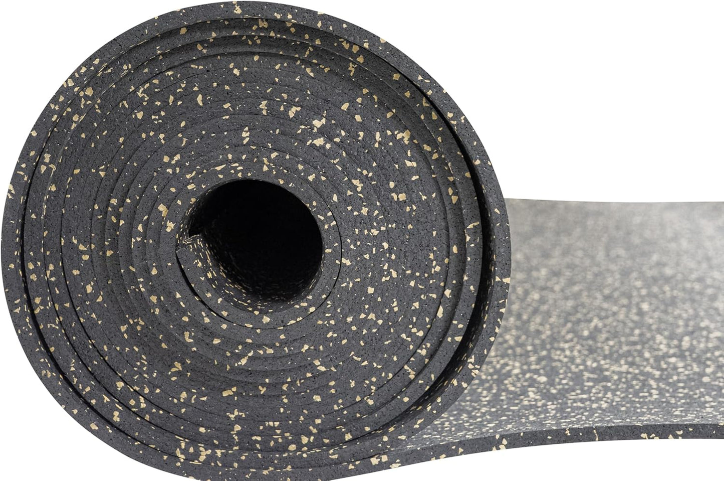 Playsafer Genaflex Rubber Gym Floor Mat - Heavy Duty Commercial Protective Gym Flooring Roll, 8mm Thick (4' X 20', 10% Tan)