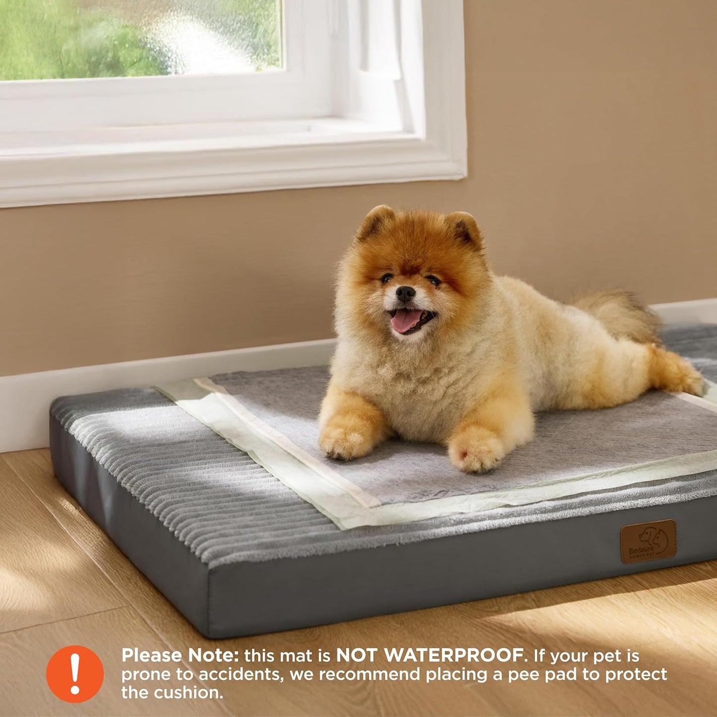 Bedsure Dog Bed for Small Dogs - Orthopedic Pet Beds with Removable Machine Washable Cover, Egg Crate Foam Puppy Pad, Suitable for Pet Up to 20 lbs, 23"x17"