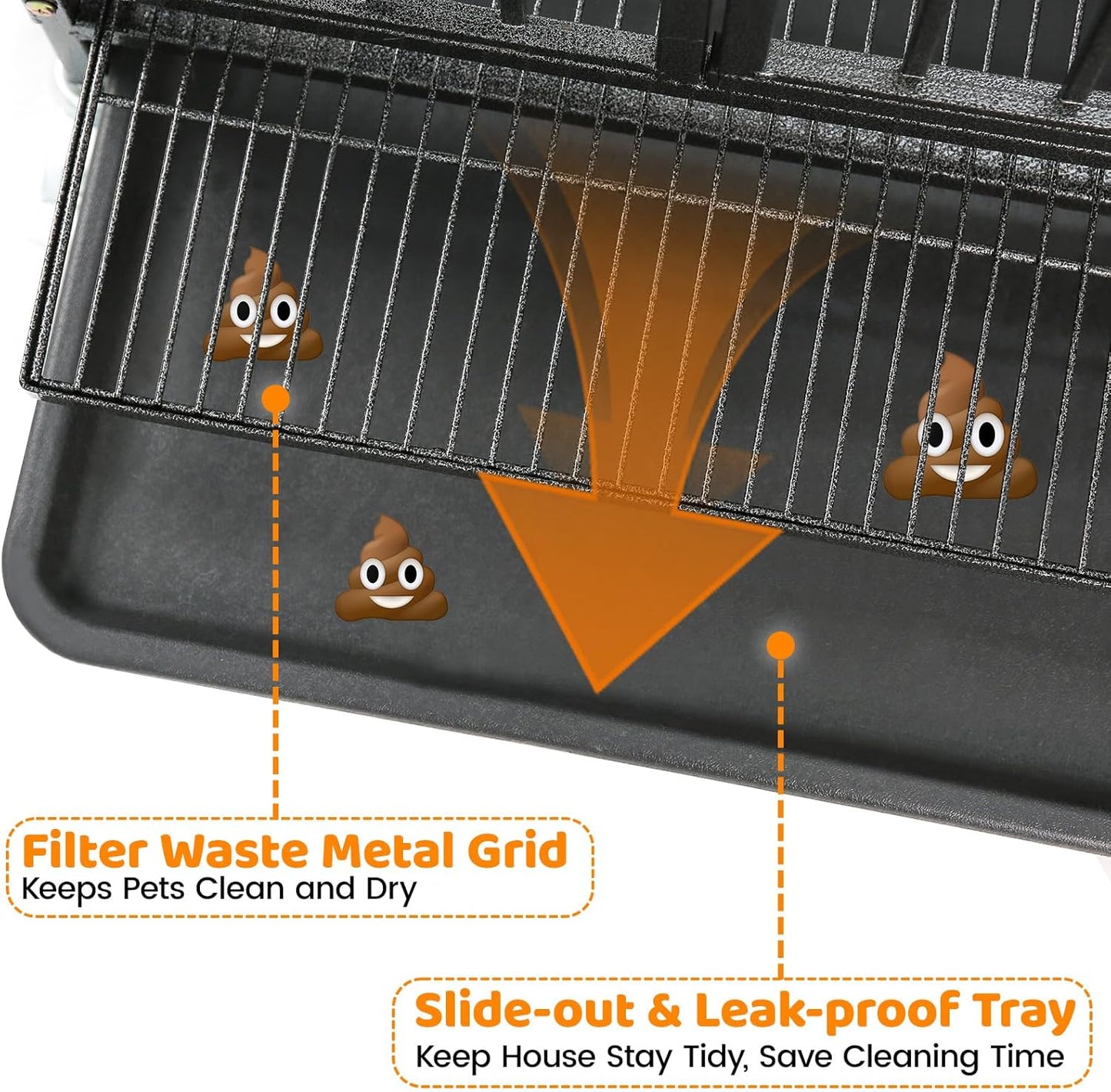 Homey Pet 3 Pack Three Tiers 43 inch Stackable Heavy Duty Dog Crate with Wheels, Indestructible Steel Dog Cage Kennel Indoor with Detachable Divider, Trays, Feeding Bowls, Escape Proof Locks