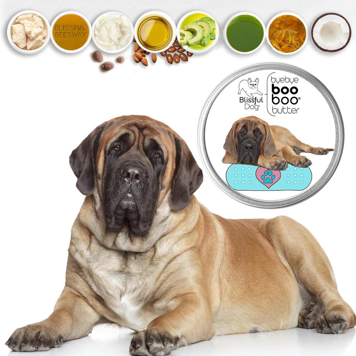 The Blissful Dog Mastiff Boo Boo Butter, 16 oz.