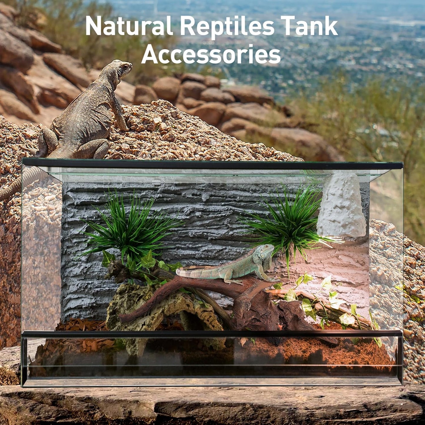 WDEFUN Natural Driftwood for Aquarium Decor, 1-Piece 13''-17'' Large Driftwood for Decorations on Fish Tank, Reptiles Bearded Dragon Accessories or Air Plants