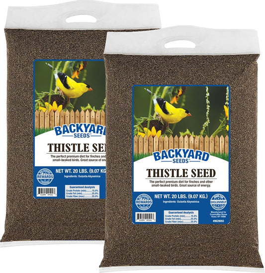 CountryMax Thistle Wild Bird Seed 40 lb – Premium Quality, 100% Clean, No Debris – Attracts Finches & Small Songbirds