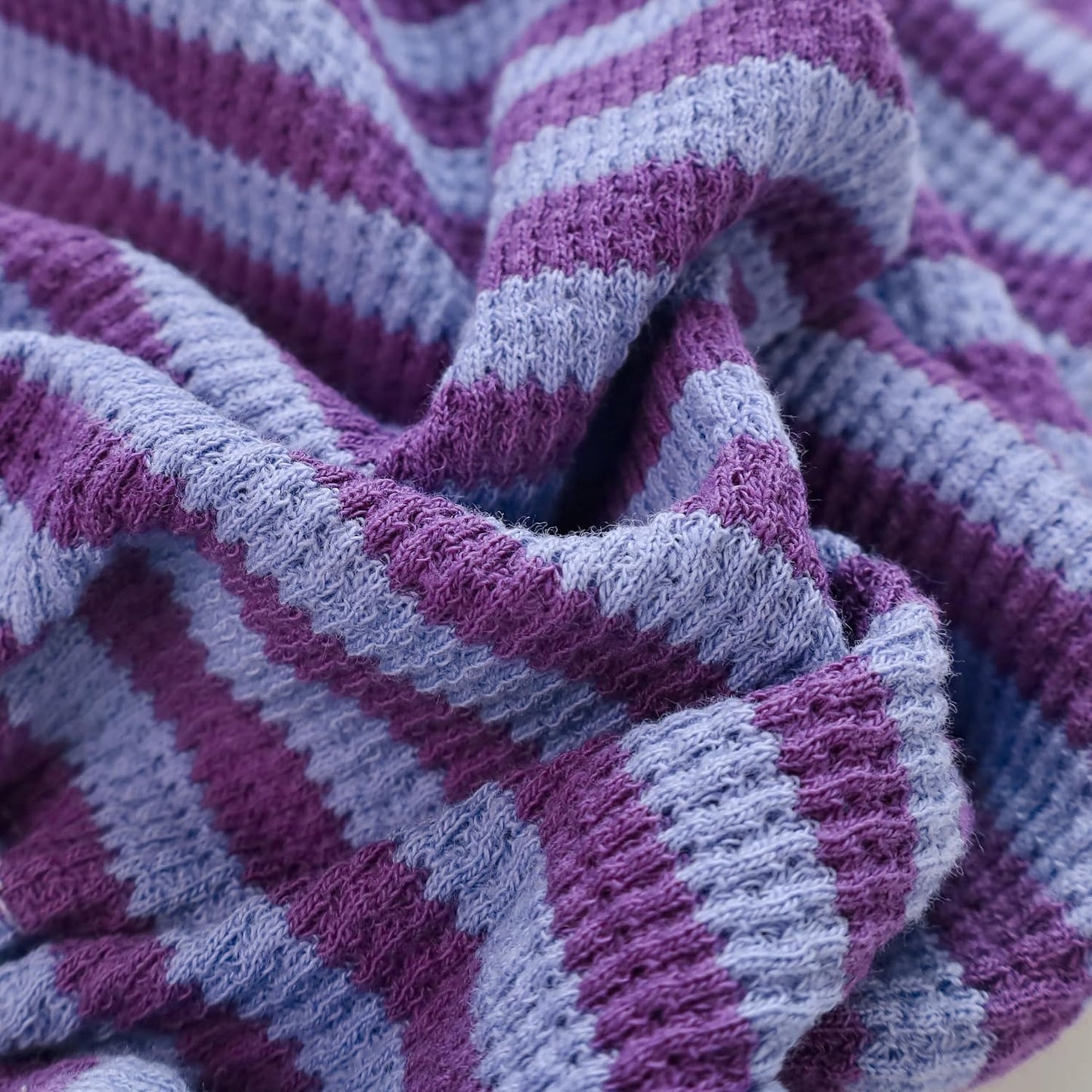 Fitwarm Purple and Violet Striped Dog Pajamas, Waffle Dog Clothes for Small Dogs Girl Boy, Puppy Onesie with Feet, Pet Cat Outfit, Large