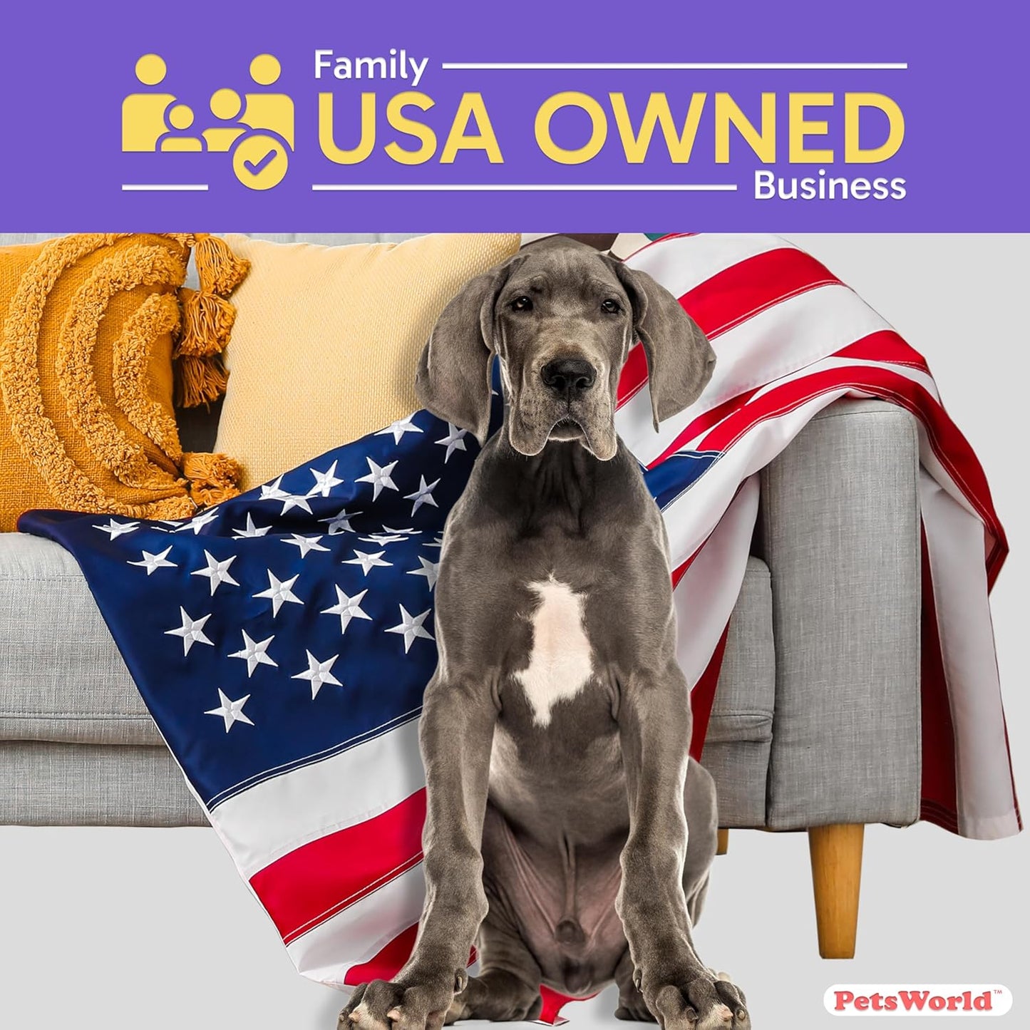 PETSWORLD Giant Dog Potty Pads, Odor-Eliminating, 36" x 36", Ultra Absorbent 5-Layer Leak-Proof Training Pads for Dogs & Cats (36x36, 25 Count)