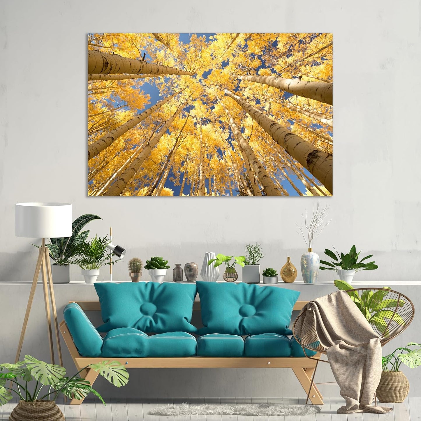 Nature Wall Art Prints - Ocean Forest Mountain Lake Canvas Landscapes - Small to Extra Large Living Room Bedroom Kitchen Bathroom Décor (Reaching for the Sky, 31L" x 47W")