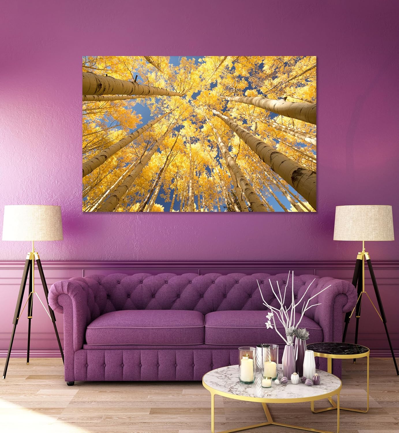 Nature Wall Art Prints - Ocean Forest Mountain Lake Canvas Landscapes - Small to Extra Large Living Room Bedroom Kitchen Bathroom Décor (Reaching for the Sky, 16L" x 24W")