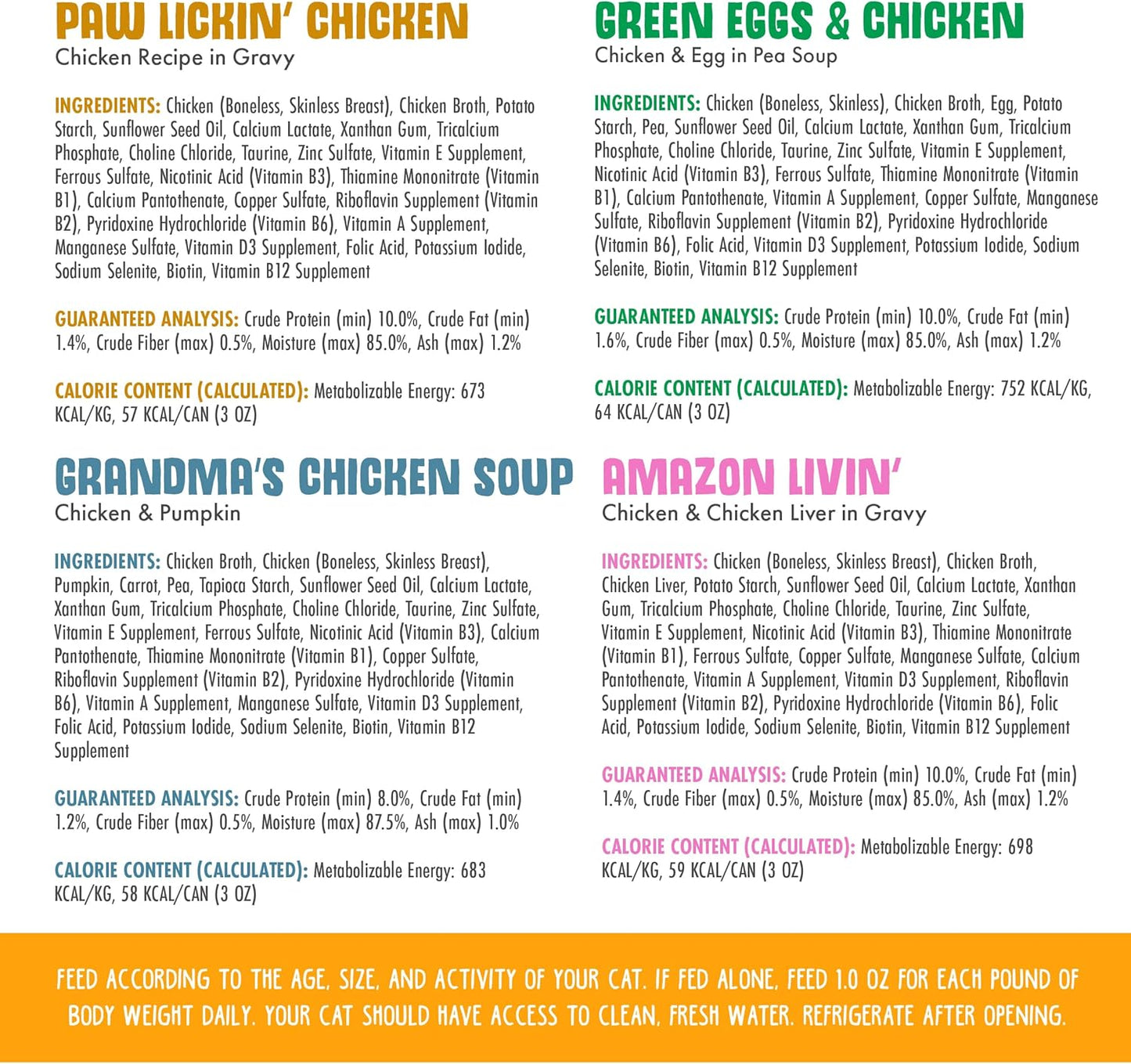 Weruva Classic Cat Food, Variety Pack, Paw Lickin' Pals Wet Cat Food, 3oz Cans (Pack of 24)