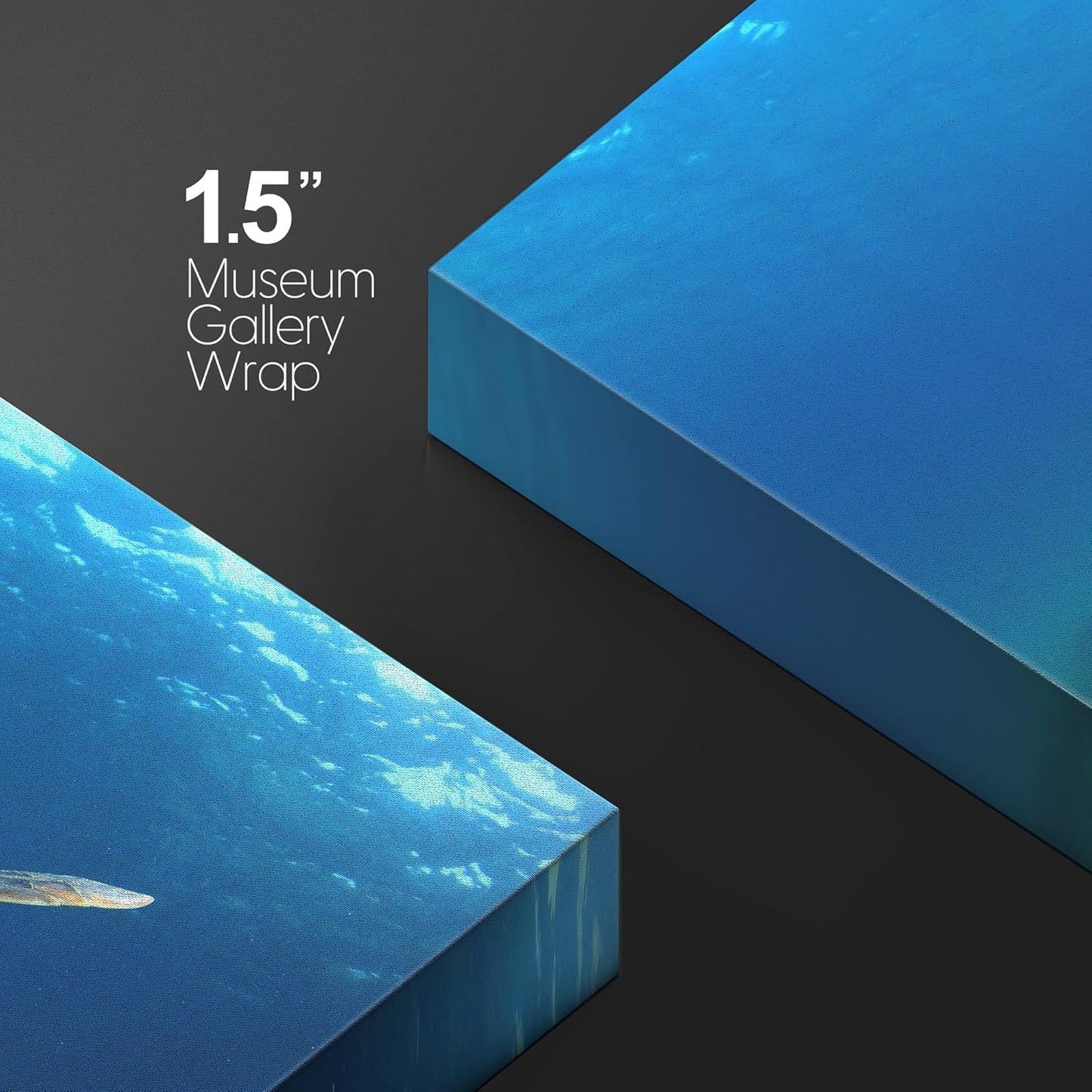 wall26 - Green Sea Turtle in Deep Ocean Sea Canvas Art Wall Art - 32"x48"