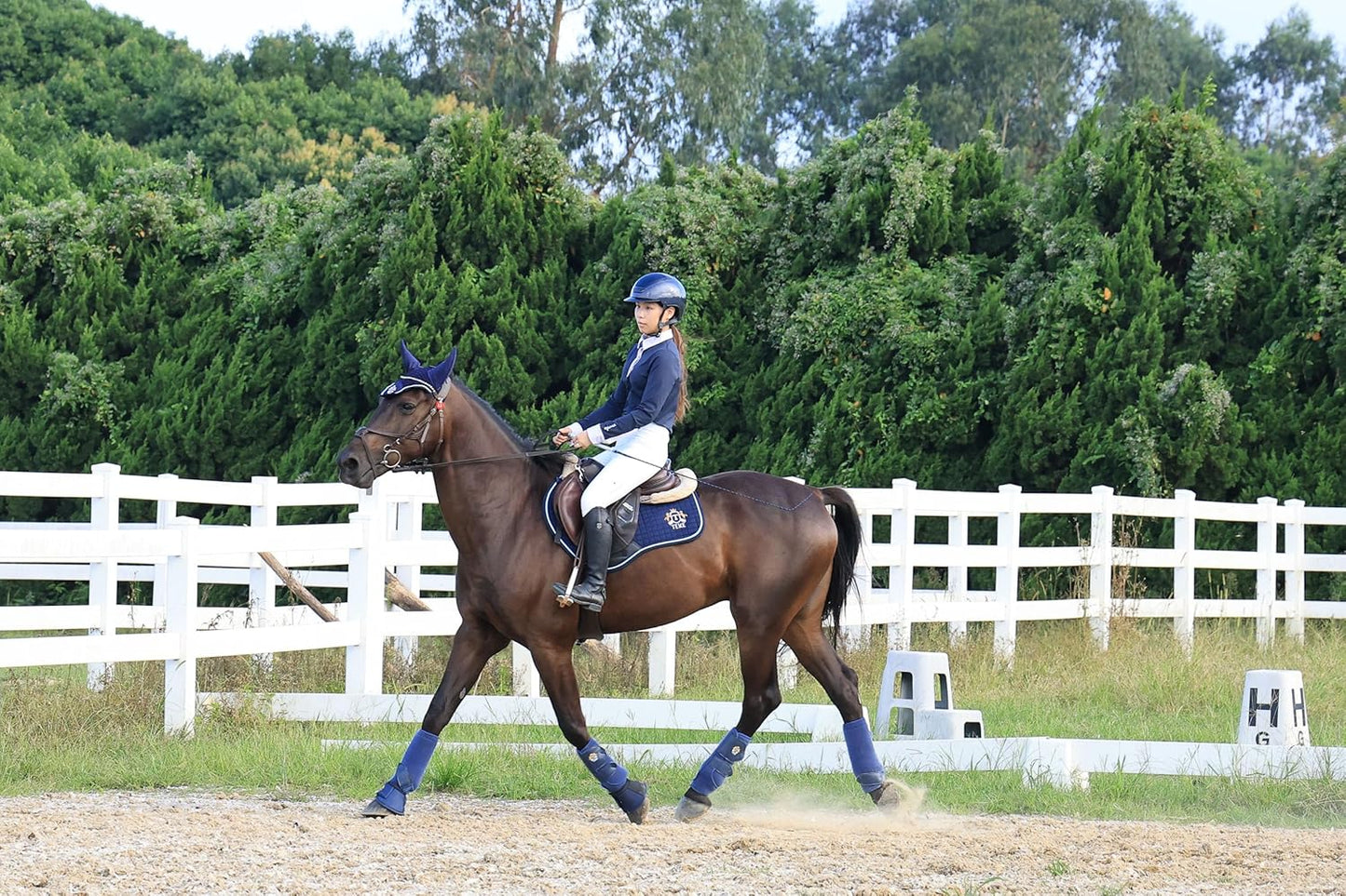 T TEKE Close Contact Saddle Pads,100% Cotton English Saddle Pads for Horses with Moisture-Wicking and Breathable Lining