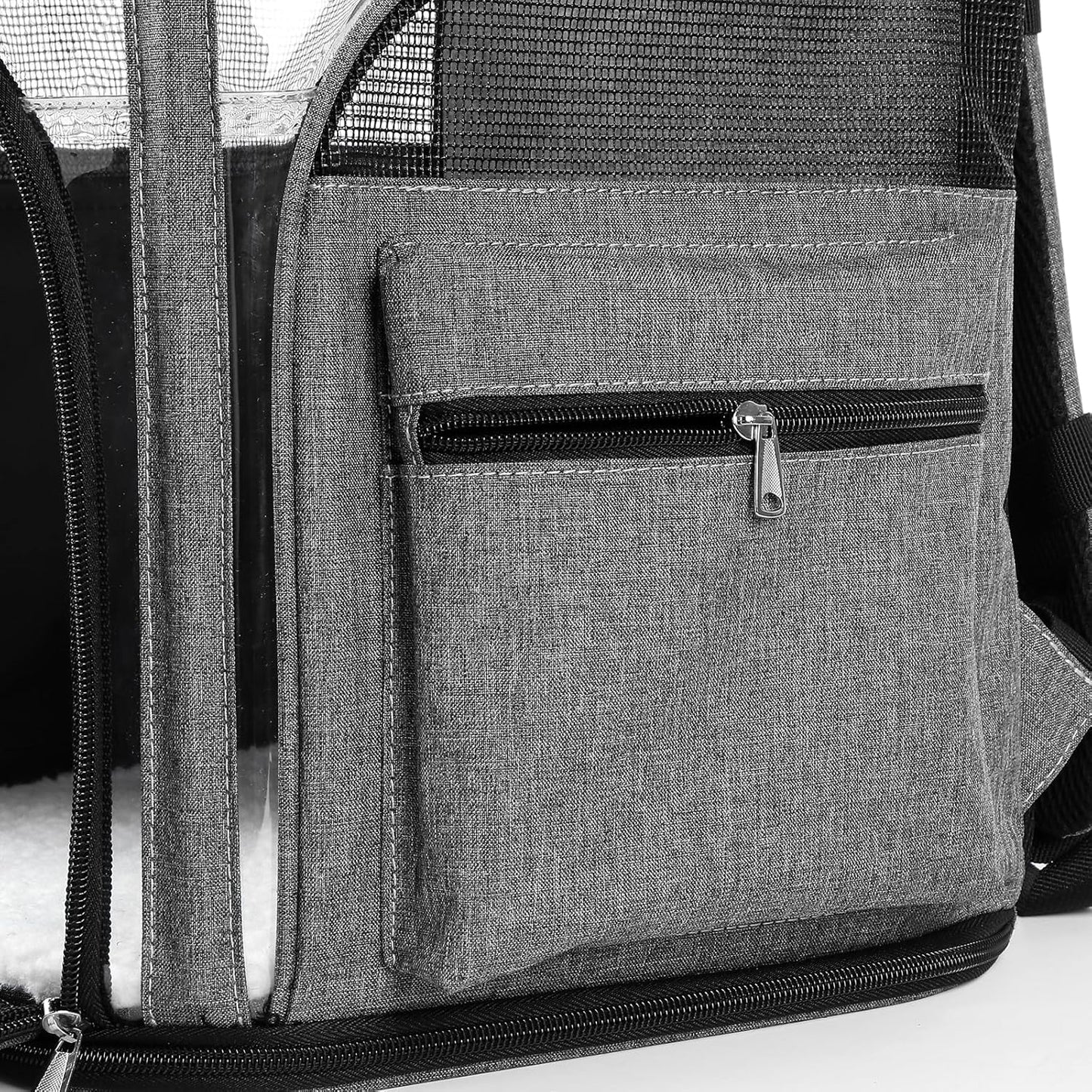 Cat Carriers Dog Carrier Pet for Small Medium Cats Dogs Puppies up to 25 Lbs, TSA Airline Approved Soft Sided, Collapsible Travel Puppy - Black Grey (M: 13" LX11.4 WX17.3 H, Black)